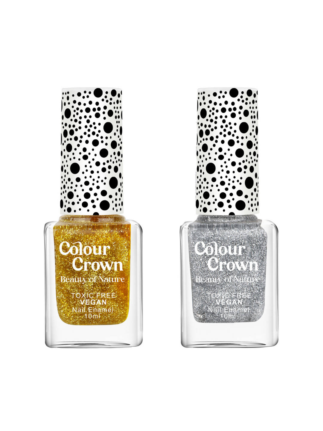 CROWN Beauty Of Nature Set Of 2 Longwear Nail Polish- 10 ml Each- Golden Starlight, Gold
CROWN Beauty Of Nature Set Of 2 Longwear Nail Polish- 10 ml Each- Golden Starlight, Gold