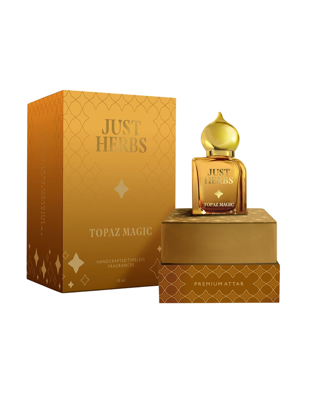 Just Herbs Topaz Magic Premium Non-Alcoholic Long Lasting Attar - 10 ml - Amber, Transparent
Just Herbs Topaz Magic Premium Non-Alcoholic Long Lasting Attar - 10 ml - Amber, Transparent