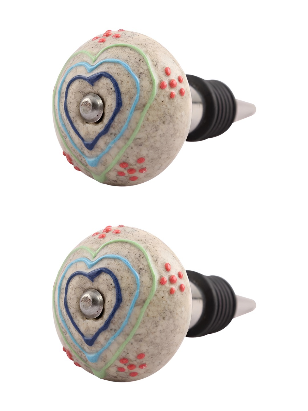 Indianshelf White & Green 2 Pieces Crackle Printed Ceramic Leak-Proof Wine Bottle Stoppers
Indianshelf White & Green 2 Pieces Crackle Printed Ceramic Leak-Proof Wine Bottle Stoppers