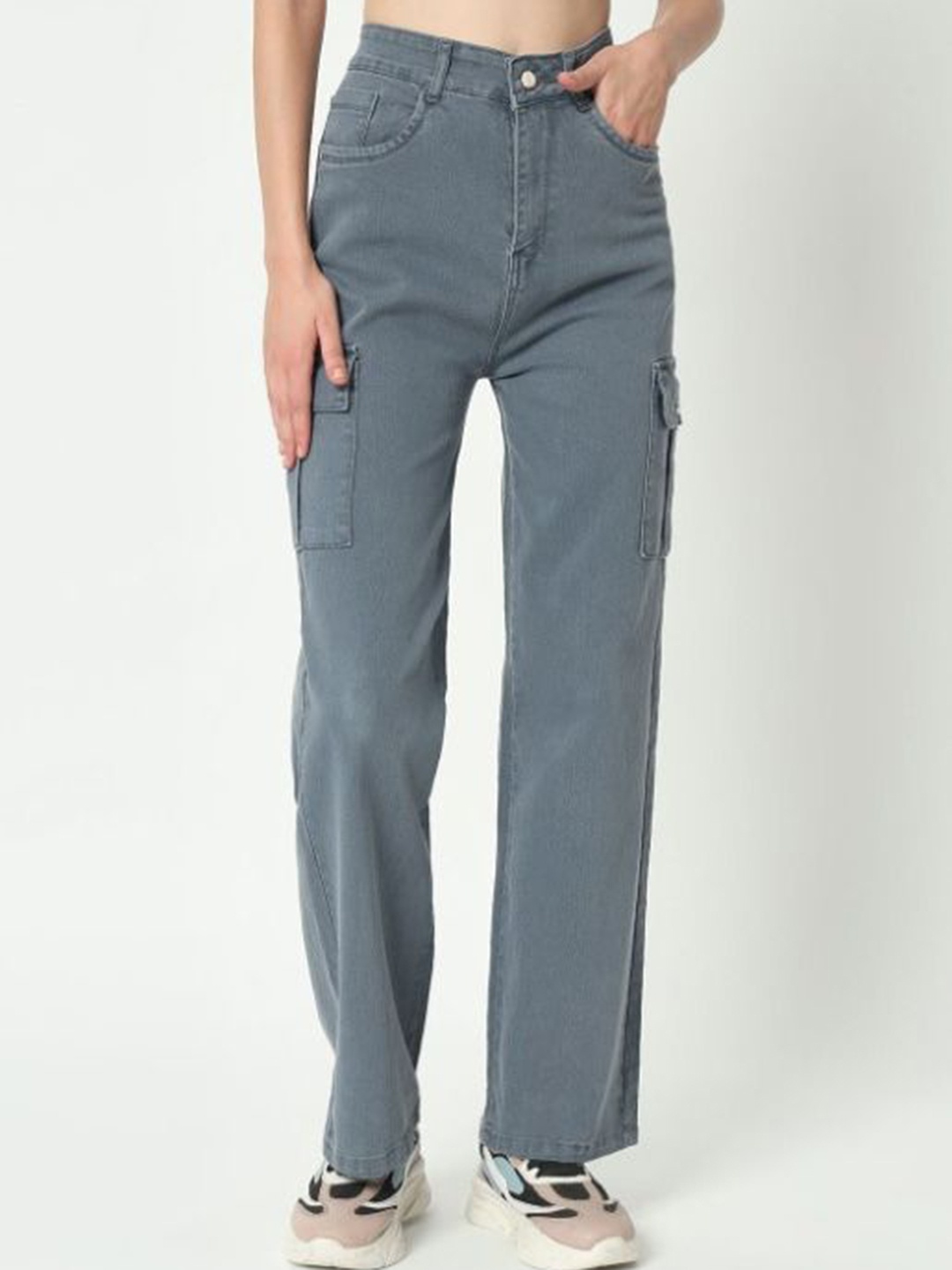 Sipsew Women Straight Fit High-Rise Stretchable Cargo Styles Denim Jeans, Grey
Sipsew Women Straight Fit High-Rise Stretchable Cargo Styles Denim Jeans, Grey