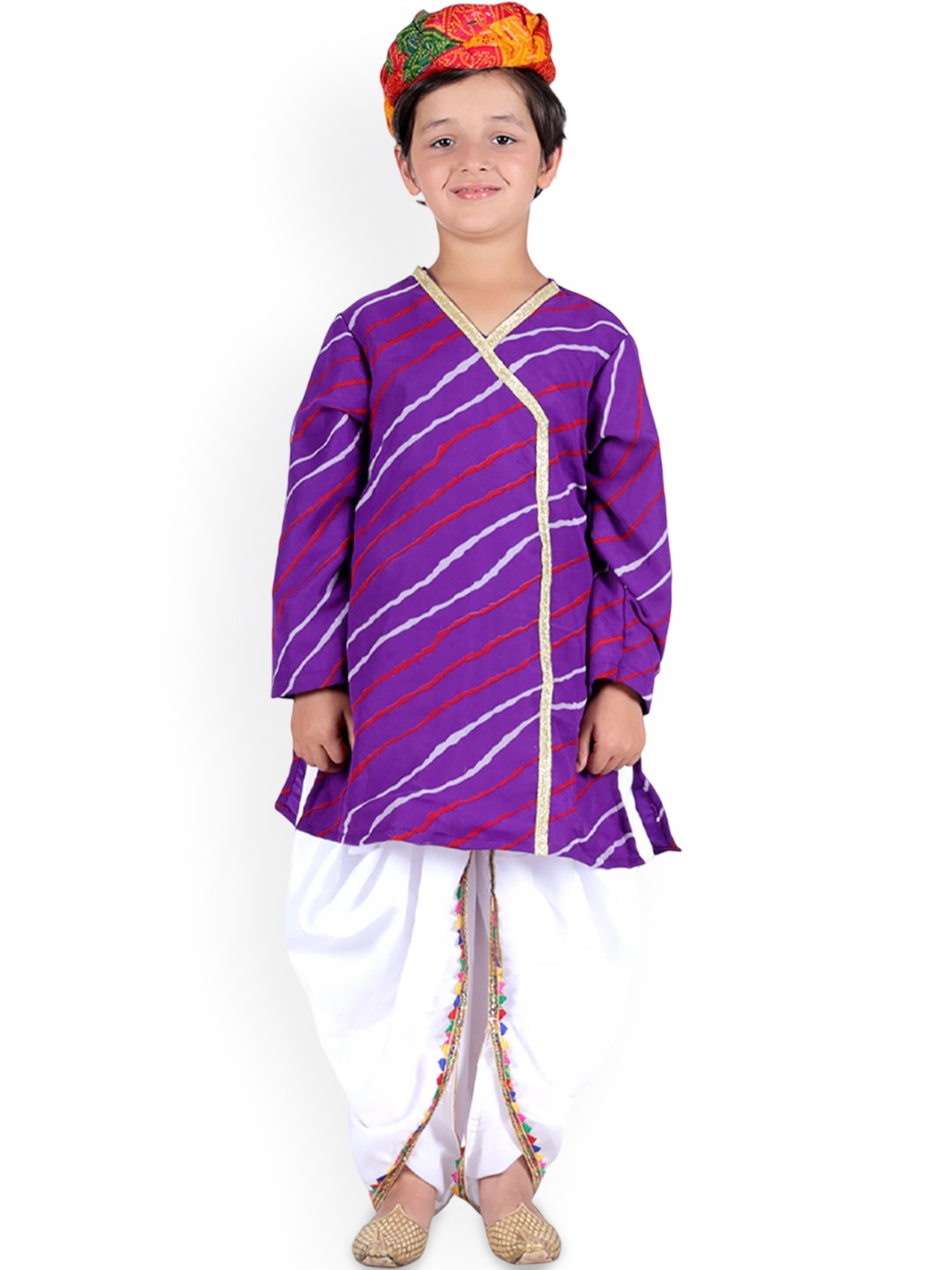itsmycostume Boys Leheriya Printed Angrakha Pure Cotton Kurta With Dhoti Pants, Purple
itsmycostume Boys Leheriya Printed Angrakha Pure Cotton Kurta With Dhoti Pants, Purple