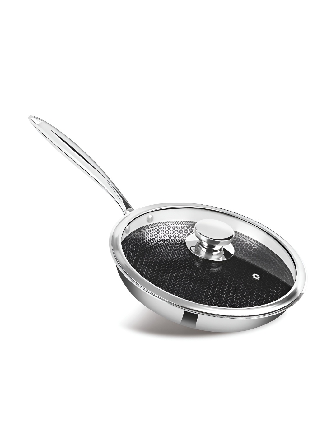 Milton Silver-Toned Pro Cook Tech Induction Stainless Steel Fry Pan with Glass Lid 24 cm
Milton Silver-Toned Pro Cook Tech Induction Stainless Steel Fry Pan with Glass Lid 24 cm