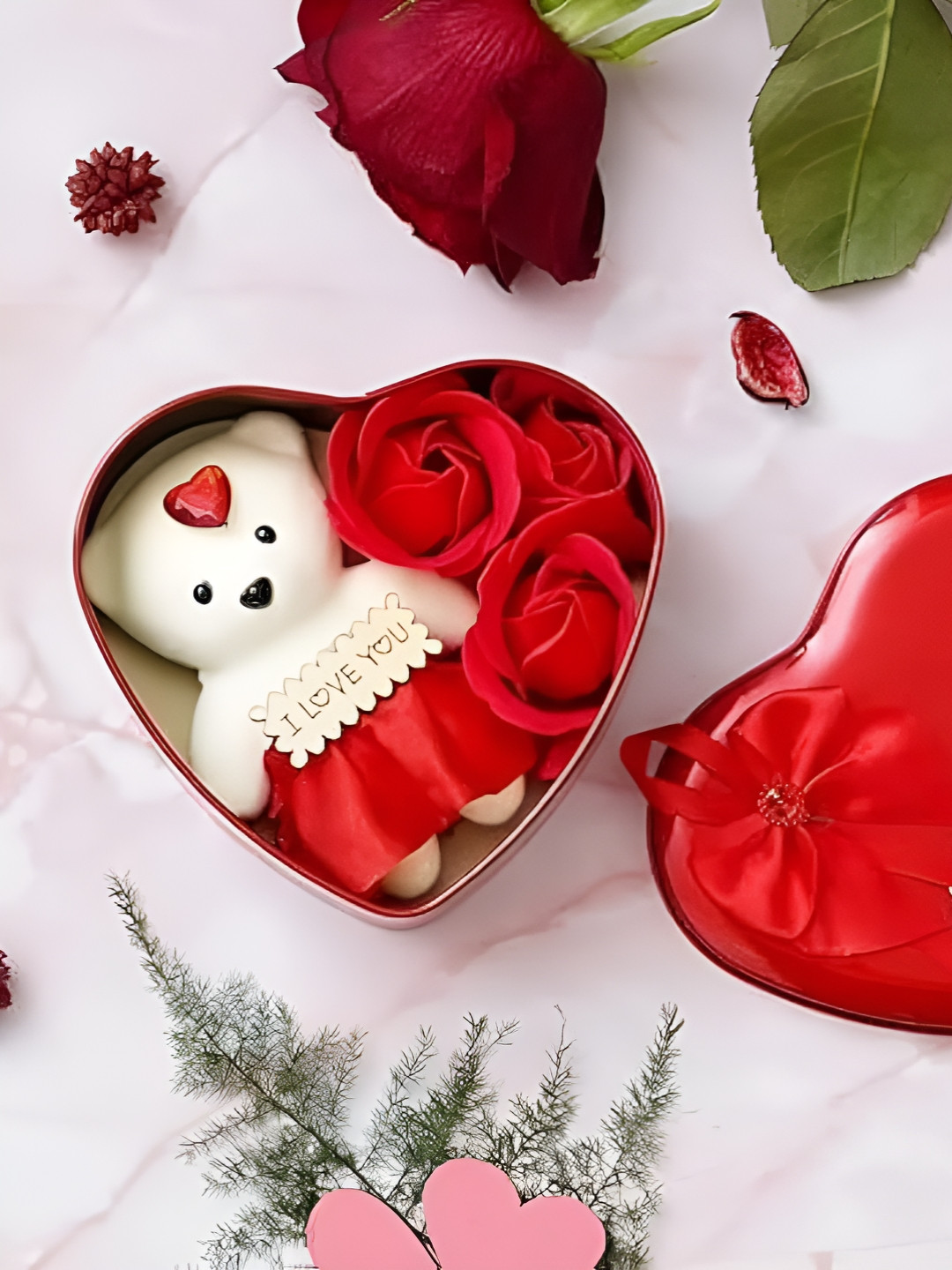 CraftVatika Red Rose for Couple Rose Flower Teddy Gift for Valentine Day Showpiece
CraftVatika Red Rose for Couple Rose Flower Teddy Gift for Valentine Day Showpiece