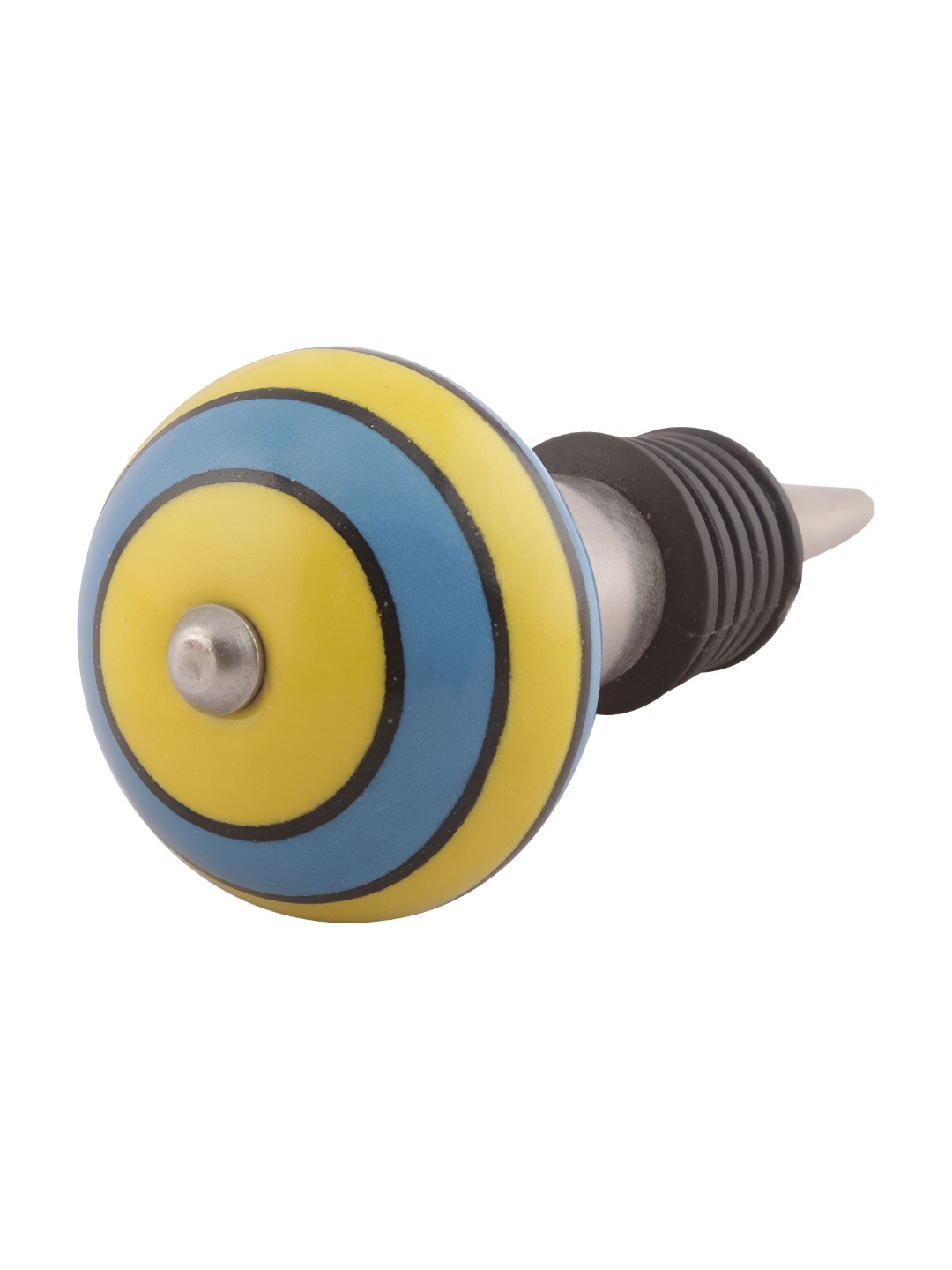 Indianshelf Turquoise Blue & Yellow Stripe Printed Ceramic Leak-Proof Wine Bottle Stopper
Indianshelf Turquoise Blue & Yellow Stripe Printed Ceramic Leak-Proof Wine Bottle Stopper