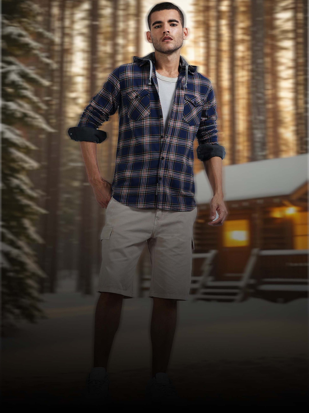 HOUSE OF MAHNOTS Men Comfort Slim Fit Hood Tartan Checked Cotton Casual Shirt, Brown
HOUSE OF MAHNOTS Men Comfort Slim Fit Hood Tartan Checked Cotton Casual Shirt, Brown