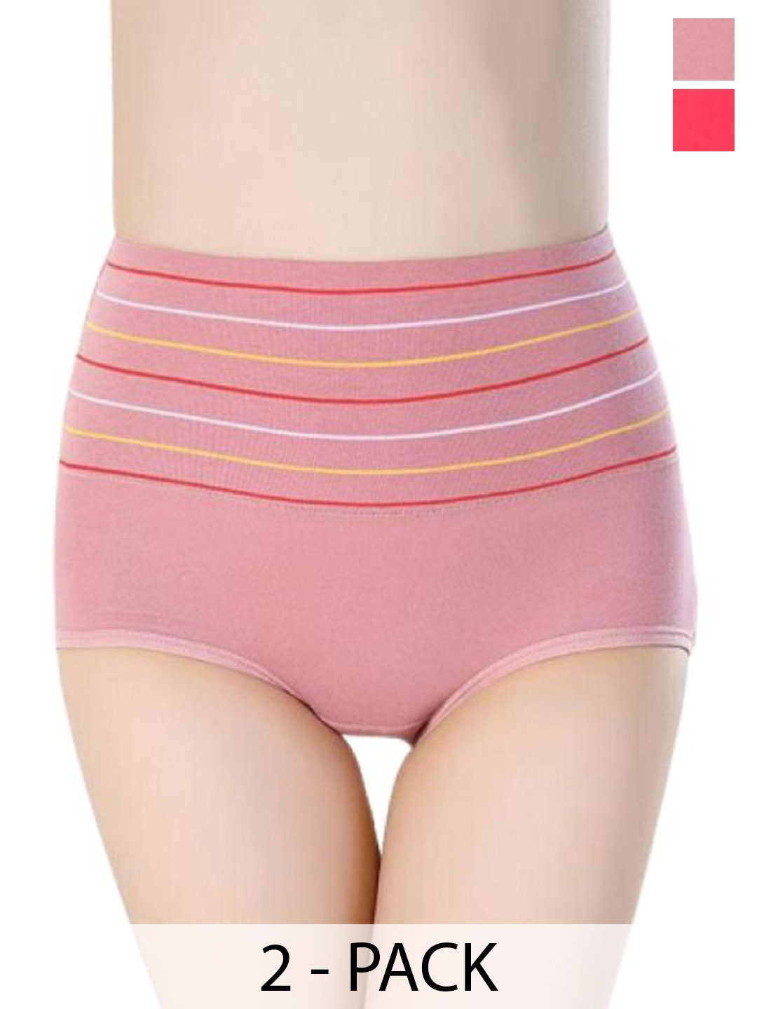 SHREE GANESH FASHION Women Pack of 2 Striped Cotton Hipster Briefs 2076 LP PK 002 M, Pink
SHREE GANESH FASHION Women Pack of 2 Striped Cotton Hipster Briefs 2076 LP PK 002 M, Pink