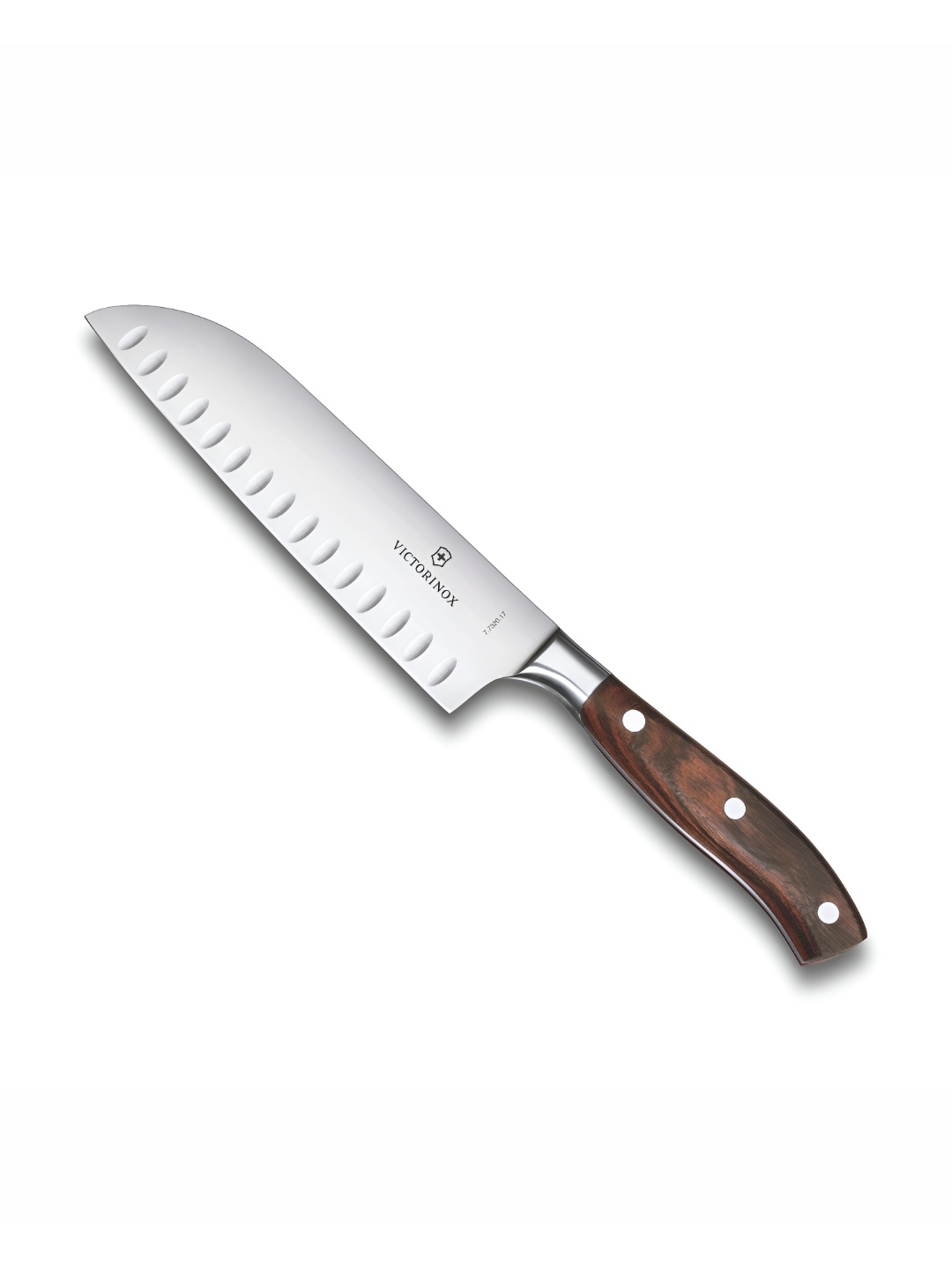 Victorinox Brown Swiss Made Stainless Steel Santoku Knife Grand Maitre Fluted Edge 17 cm
Victorinox Brown Swiss Made Stainless Steel Santoku Knife Grand Maitre Fluted Edge 17 cm