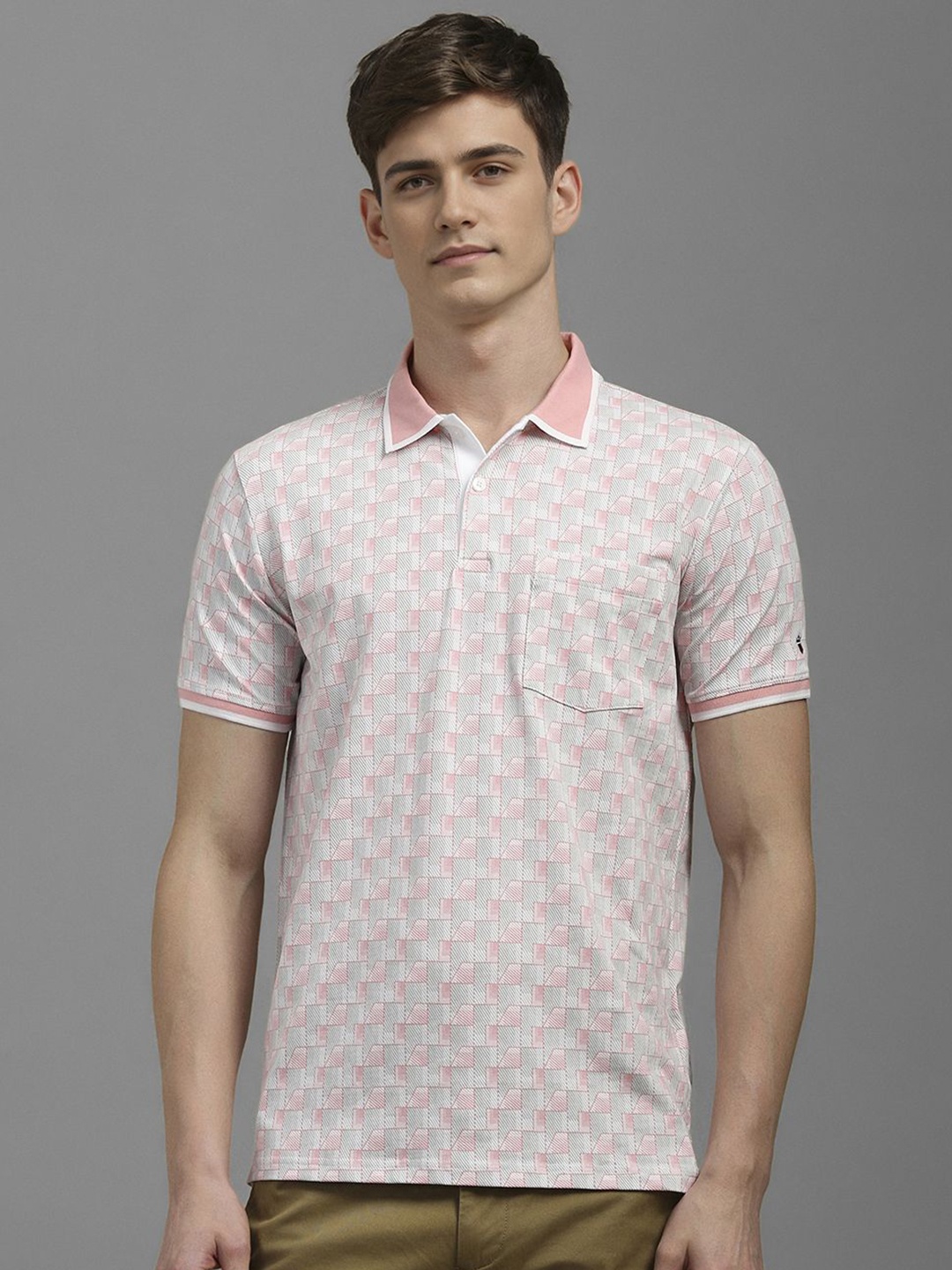 Louis Philippe Sport Men Geometric Printed Polo Collar Slim Fit Cotton Casual T-shirt, Grey
Louis Philippe Sport Men Geometric Printed Polo Collar Slim Fit Cotton Casual T-shirt, Grey