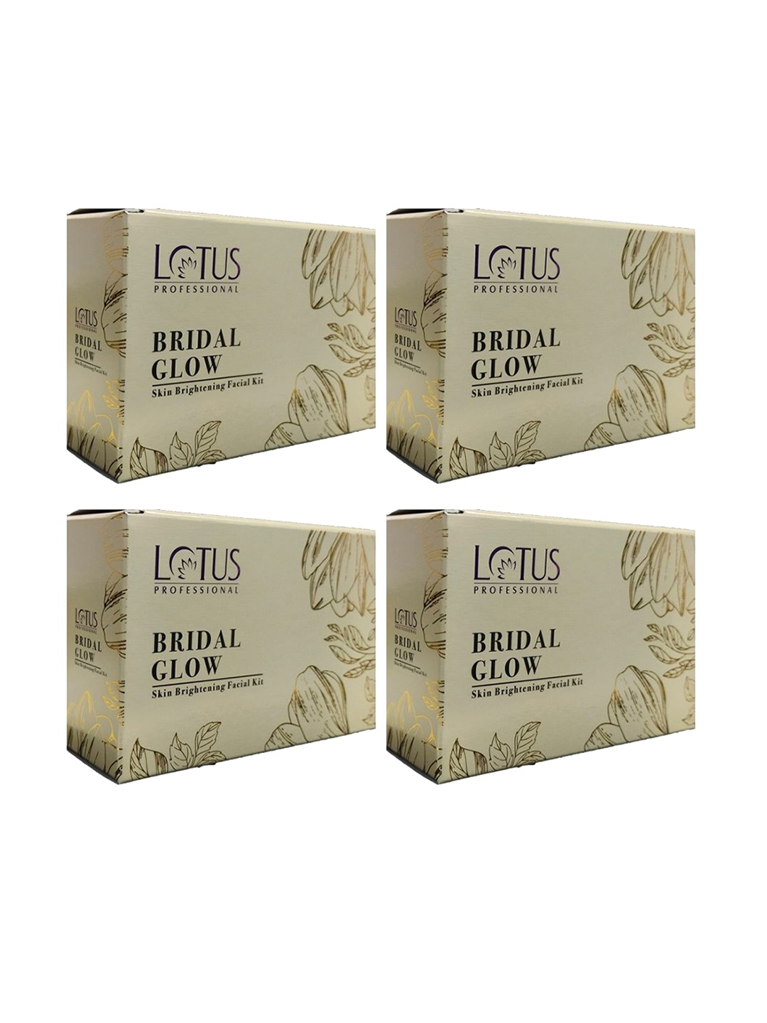 Lotus Professional Set Of 4 Bridal Glow Skin Brightening Facial Kit - 55 g Each, Gold
Lotus Professional Set Of 4 Bridal Glow Skin Brightening Facial Kit - 55 g Each, Gold