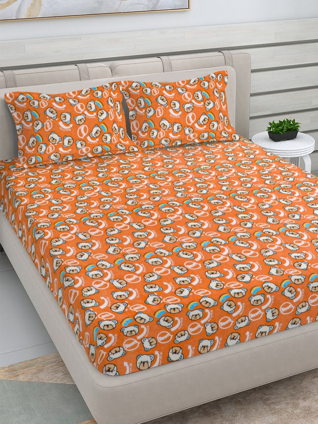 FABINALIV Orange Cartoon Characters Woollen 300 TC King Bedsheet Set 2.50 m x 2.25 m
FABINALIV Orange Cartoon Characters Woollen 300 TC King Bedsheet Set 2.50 m x 2.25 m