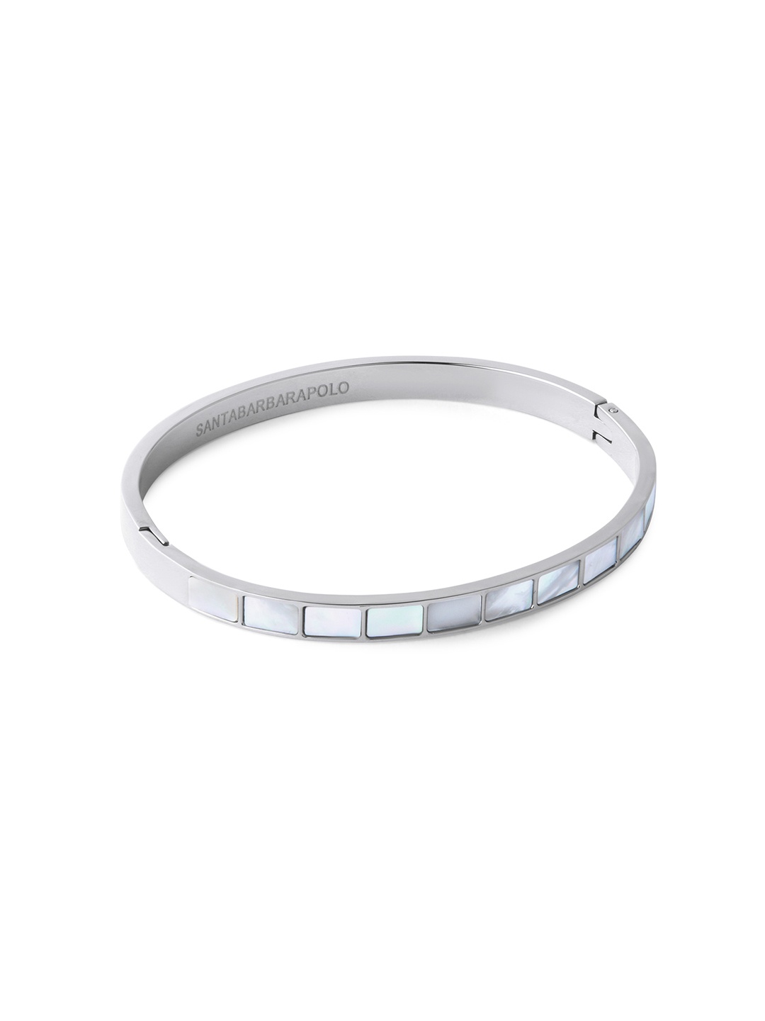 SANTA BARBARA POLO & RACQUET CLUB Silver-Plated Stainless Steel Bangle-Style Bracelet
SANTA BARBARA POLO & RACQUET CLUB Silver-Plated Stainless Steel Bangle-Style Bracelet