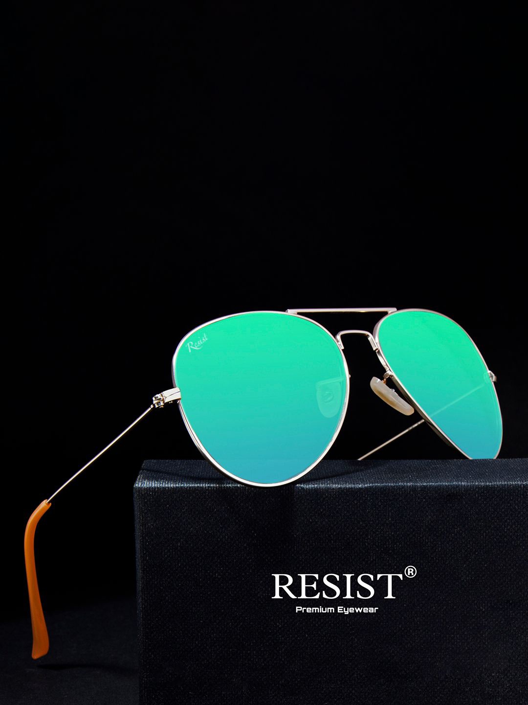 RESIST EYEWEAR Unisex Aviator Sunglasses with UV Protected Lens AIRCRAFTS GOLD GREEN REVO1
RESIST EYEWEAR Unisex Aviator Sunglasses with UV Protected Lens AIRCRAFTS GOLD GREEN REVO1
