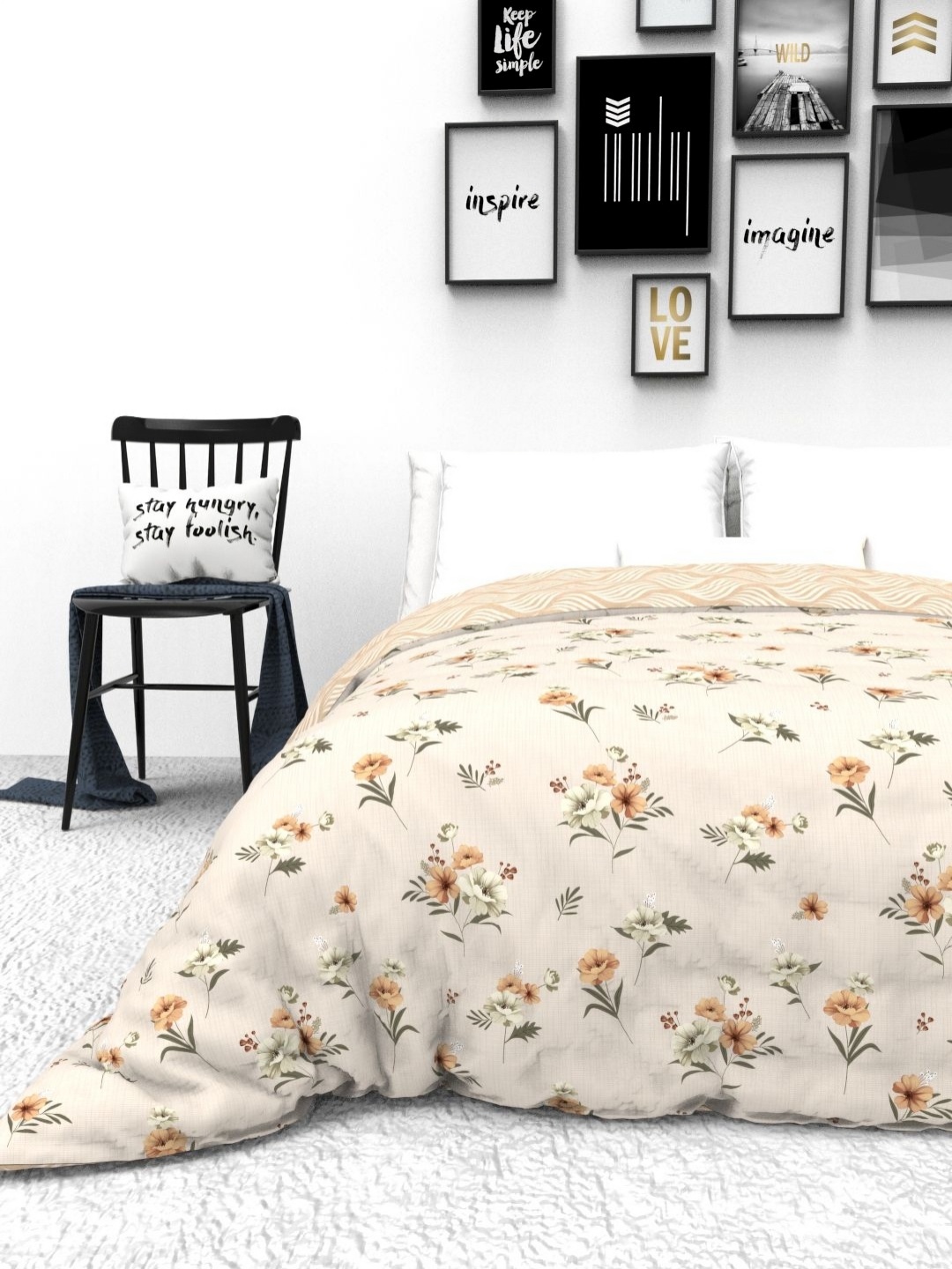 THE WHITE MOSS Beige & Green Floral Heavy Winter 300 GSM Reversible Single Bed Quilt
THE WHITE MOSS Beige & Green Floral Heavy Winter 300 GSM Reversible Single Bed Quilt