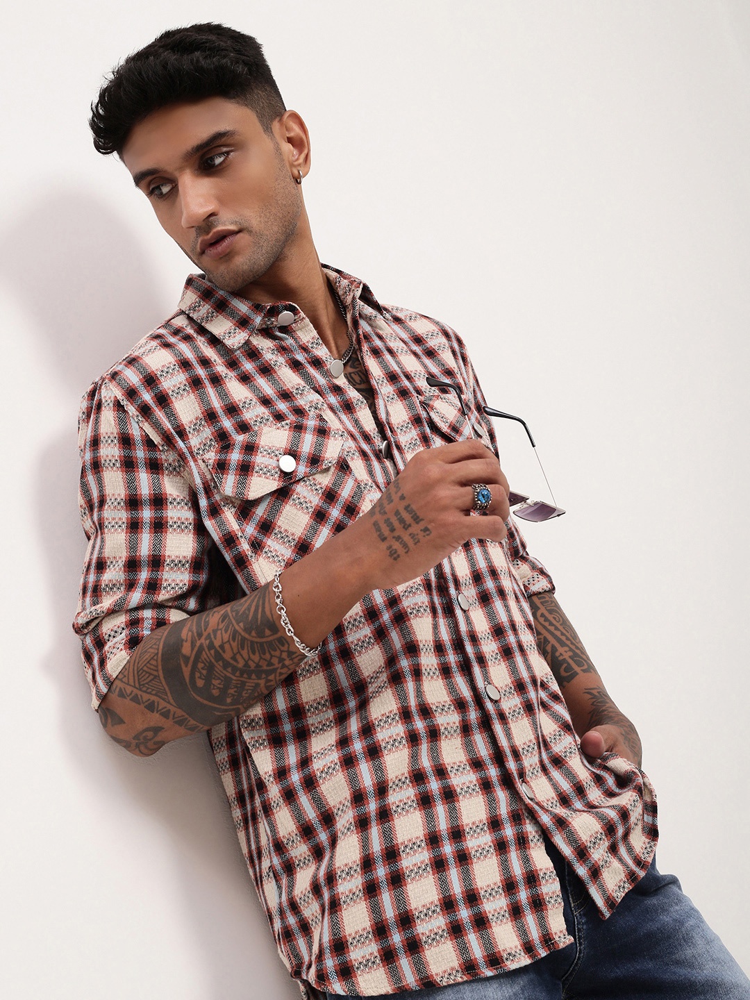 SHOWOFF Men Comfort Slim Fit Spread Collar Tartan Checked Cotton Casual Shirt, Beige
SHOWOFF Men Comfort Slim Fit Spread Collar Tartan Checked Cotton Casual Shirt, Beige