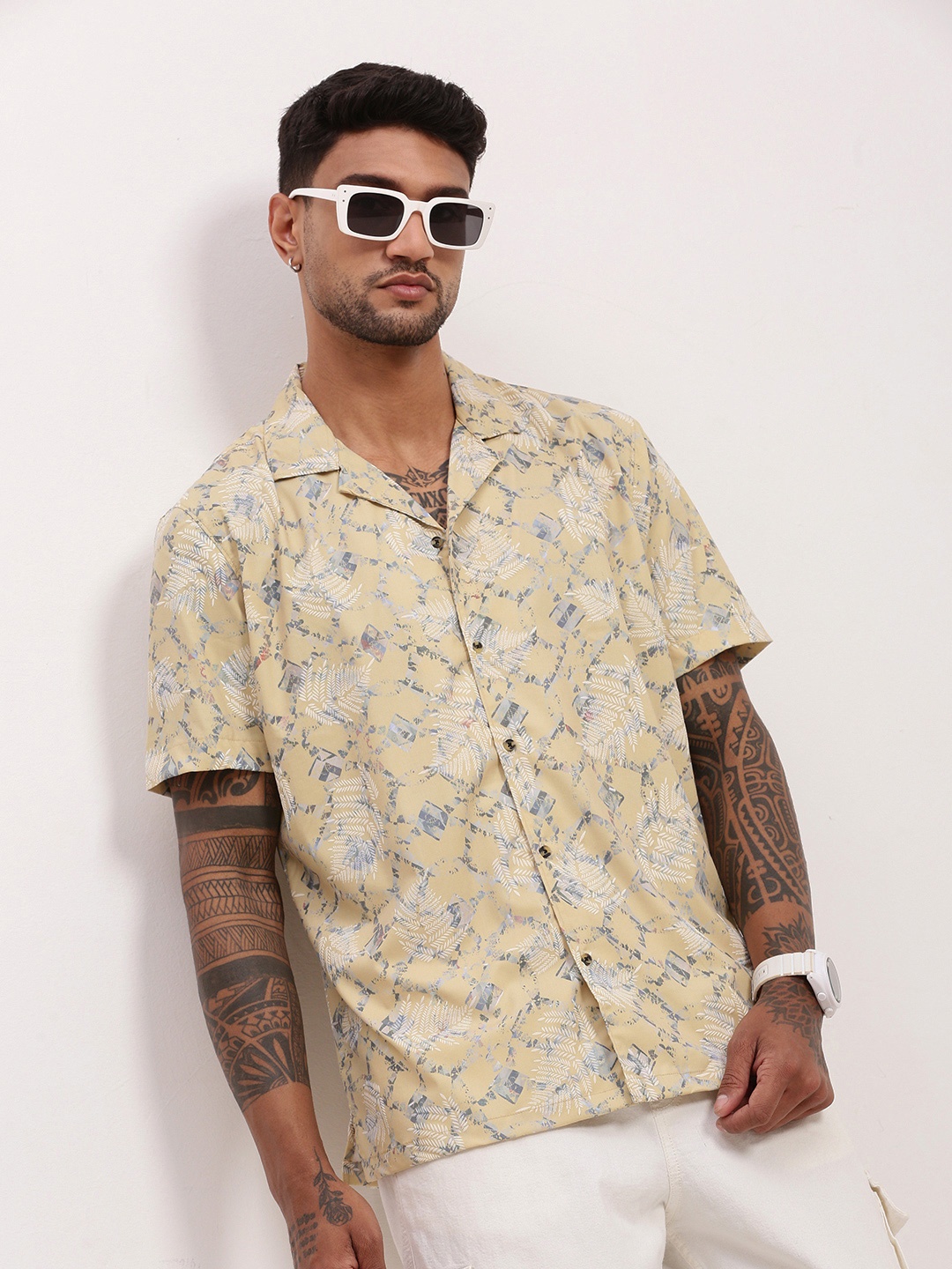 SHOWOFF Men Comfort Relaxed Fit Cuban Collar Abstract Printed Cotton Casual Shirt, Yellow
SHOWOFF Men Comfort Relaxed Fit Cuban Collar Abstract Printed Cotton Casual Shirt, Yellow