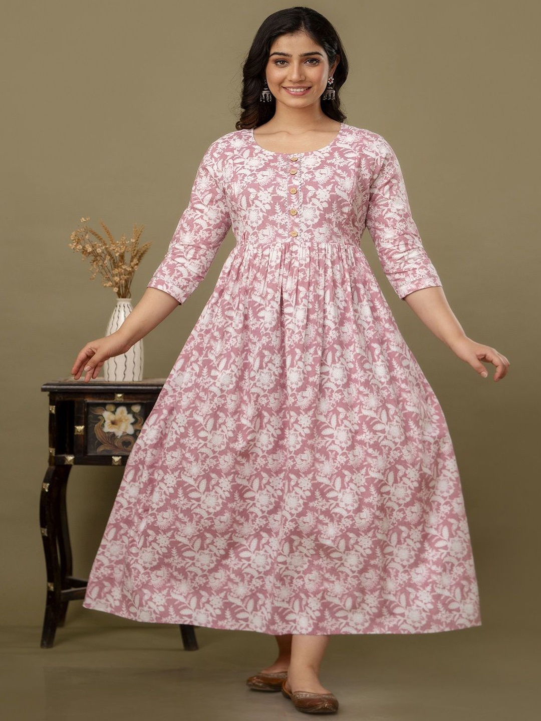 Nevisha Style Women Floral Printed Thread Work Floral Maternity Anarkali Kurta, Blue
Nevisha Style Women Floral Printed Thread Work Floral Maternity Anarkali Kurta, Blue