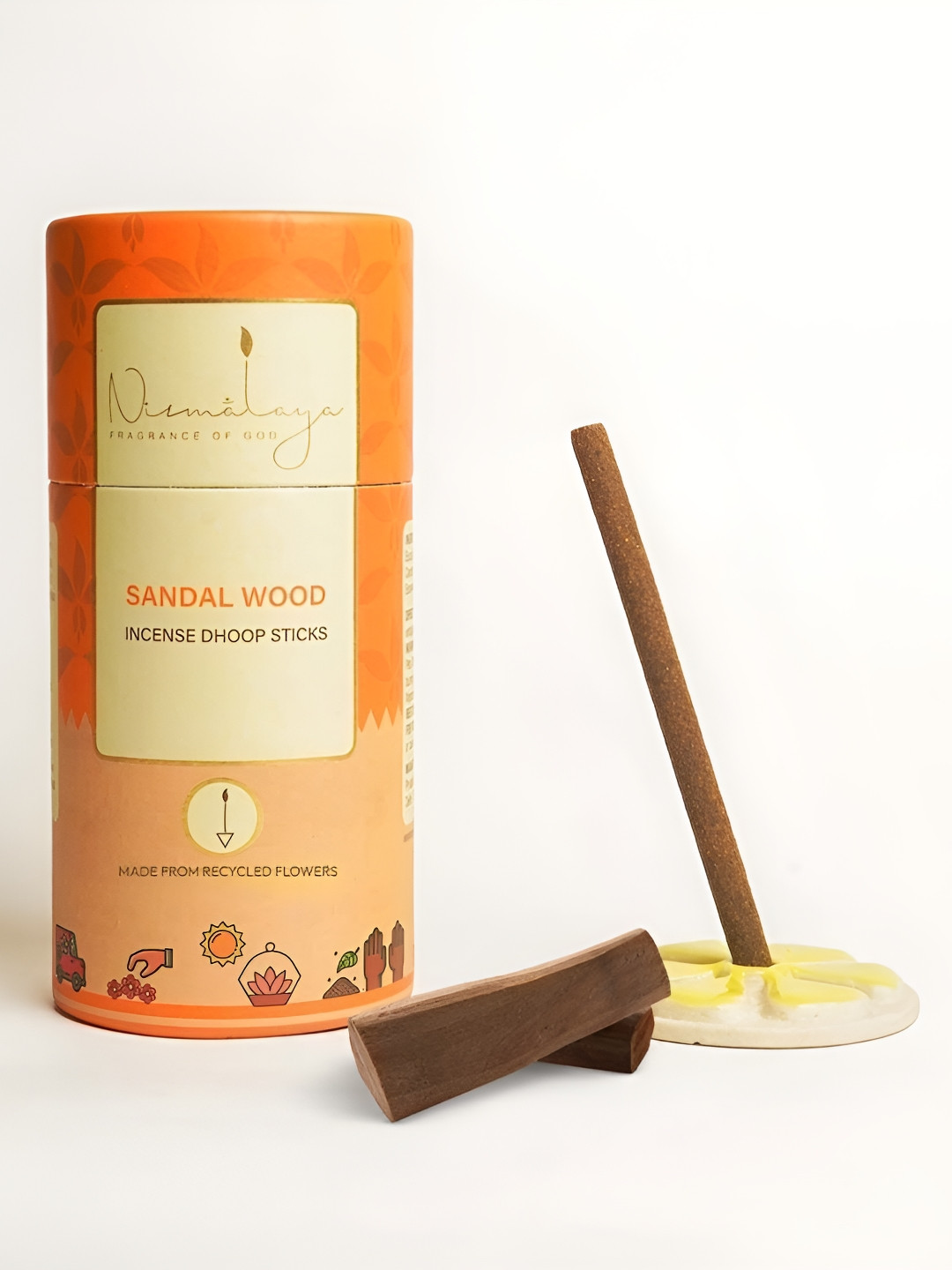 Nirmalaya Brown & Beige 40 Pieces Organic Sandalwood Dhoop Sticks With Holder For Pooja 
Nirmalaya Brown & Beige 40 Pieces Organic Sandalwood Dhoop Sticks With Holder For Pooja