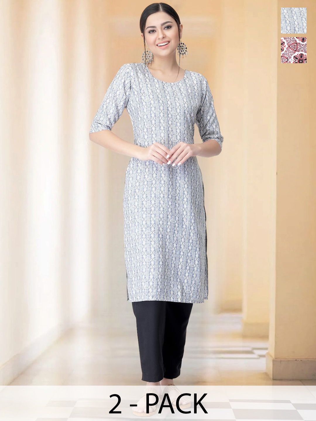 7Threads Selection Of 2 Ethnic Motifs Printed Round Neck Straight Kurta With Trousers, Red
7Threads Selection Of 2 Ethnic Motifs Printed Round Neck Straight Kurta With Trousers, Red