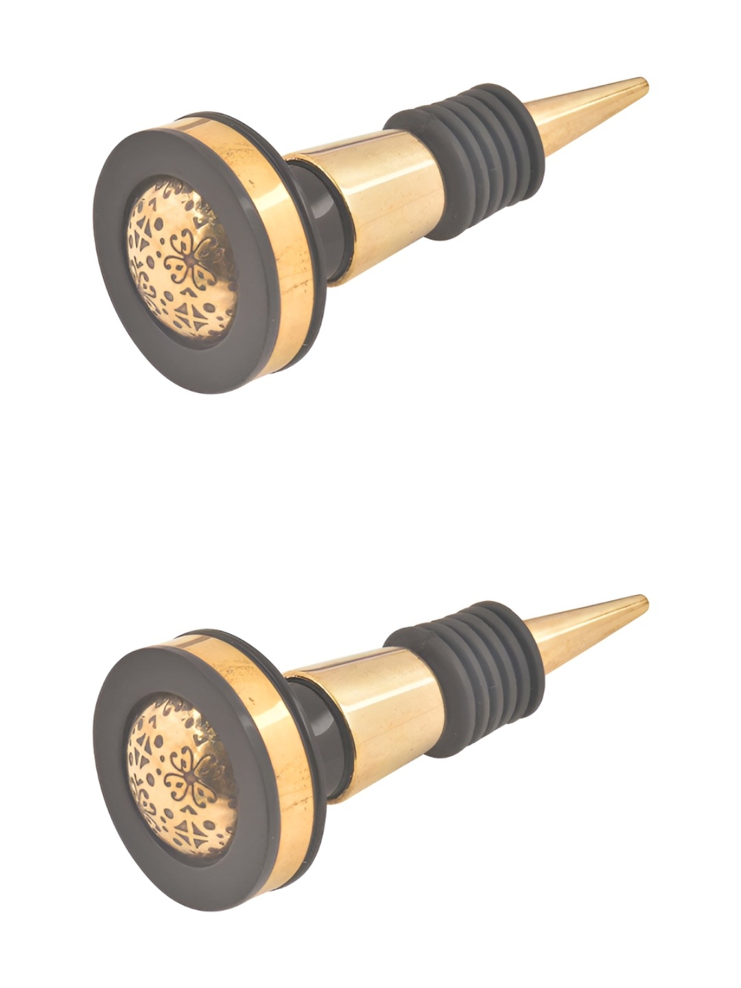 Indianshelf Black and Gold-Toned 2 Pieces Flower Printed Resin Wine Bottle Stoppers
Indianshelf Black and Gold-Toned 2 Pieces Flower Printed Resin Wine Bottle Stoppers