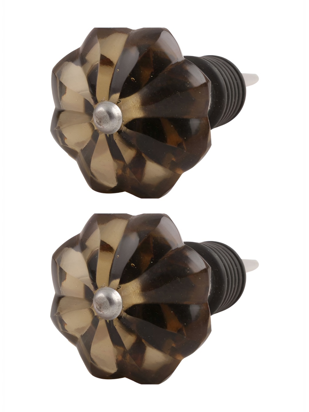 Indianshelf Brown and Black 2 Pieces Melon Flower Textured Glass Wine Bottle Stoppers
Indianshelf Brown and Black 2 Pieces Melon Flower Textured Glass Wine Bottle Stoppers