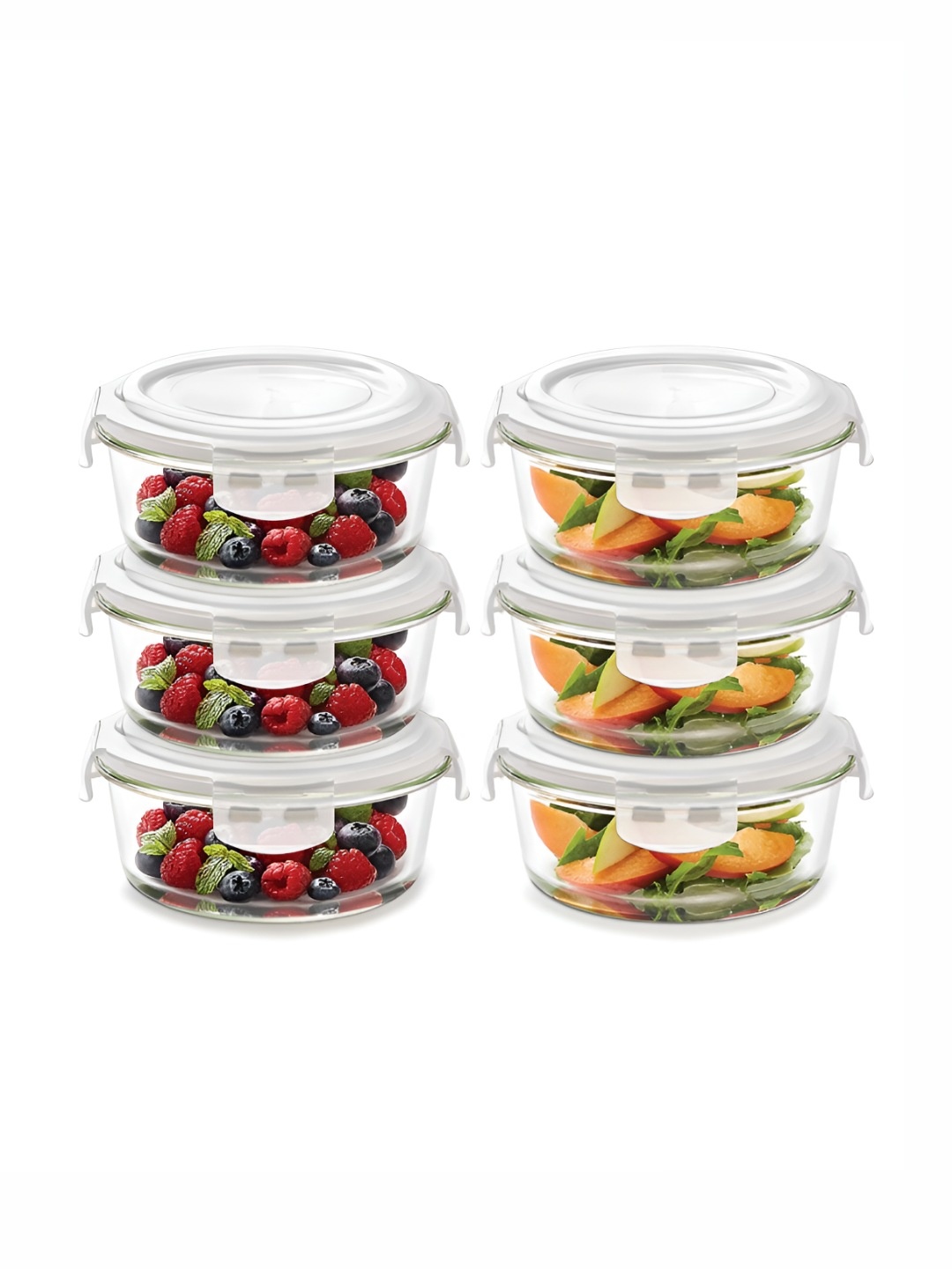BOROSIL Klip N Store Transparent 6 Pieces Borosilicate Glass Fridge Containers 620 ml Each
BOROSIL Klip N Store Transparent 6 Pieces Borosilicate Glass Fridge Containers 620 ml Each