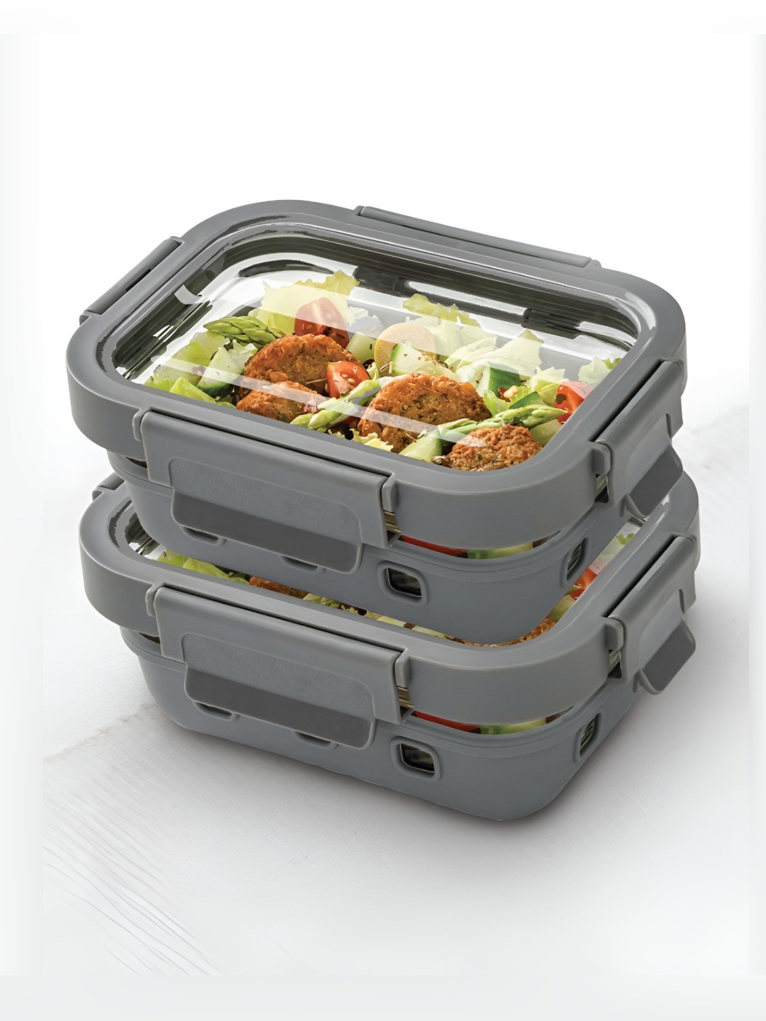 BOROSIL Klip N Store Transparent 2 Pieces Borosilicate Glass Safe Fridge Container 1.04 L
BOROSIL Klip N Store Transparent 2 Pieces Borosilicate Glass Safe Fridge Container 1.04 L