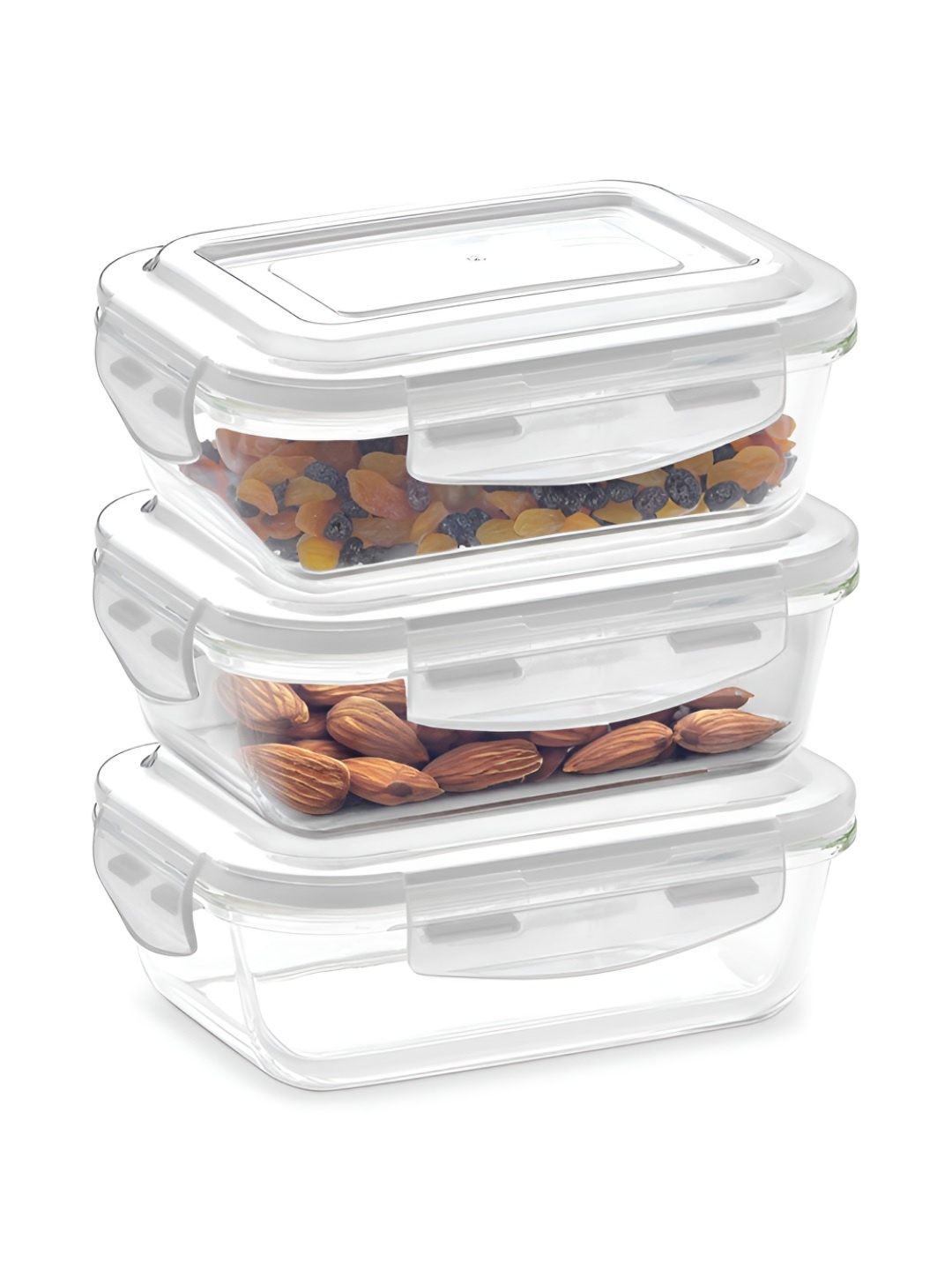 BOROSIL Klip N Store Transparent 3 Pieces Borosilicate Glass Fridge Containers 120 ml Each
BOROSIL Klip N Store Transparent 3 Pieces Borosilicate Glass Fridge Containers 120 ml Each