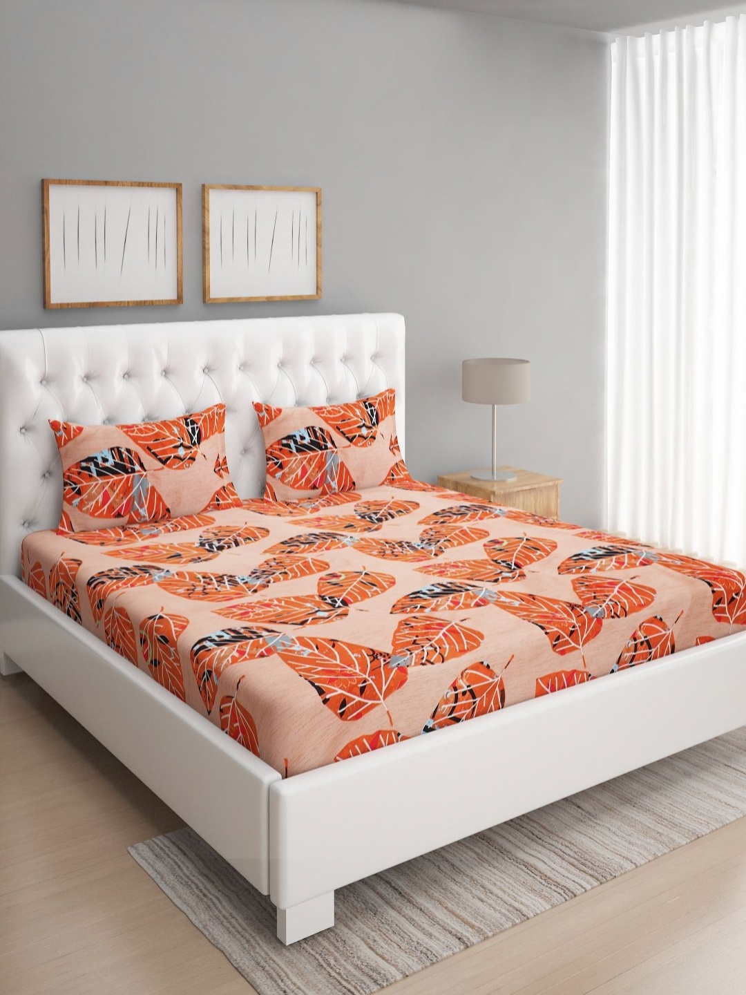 Aura Orange and peach Floral Printed Microfiber 144 TC Queen Bedsheet Set 2.25 m X 2.59 m
Aura Orange and peach Floral Printed Microfiber 144 TC Queen Bedsheet Set 2.25 m X 2.59 m