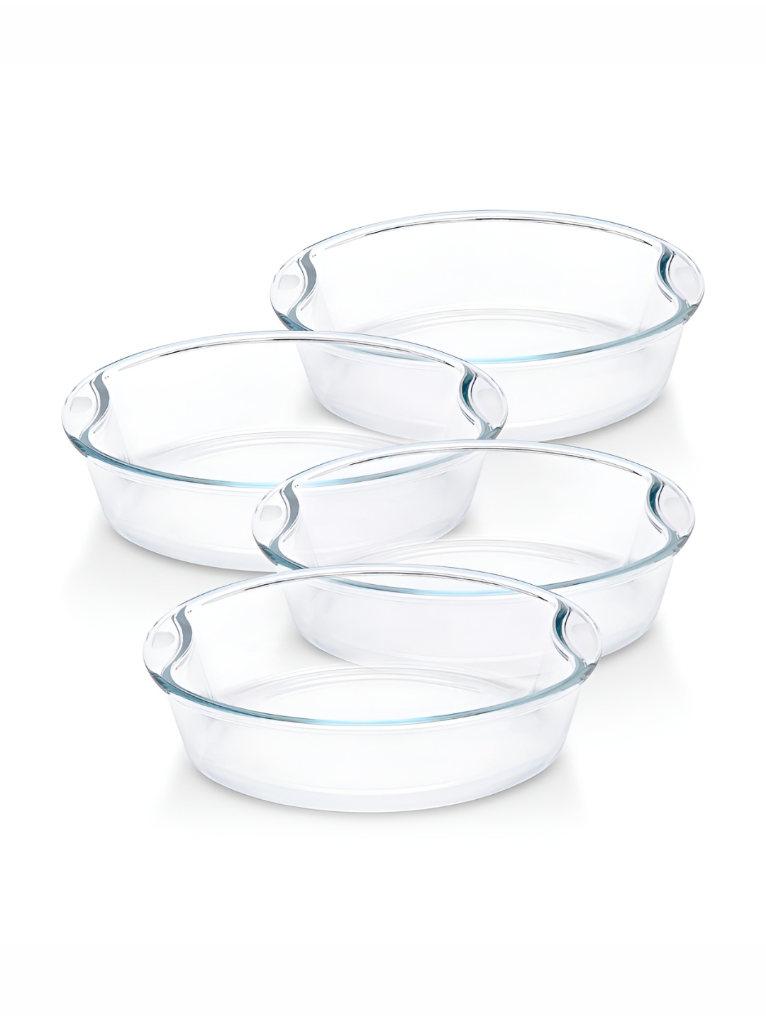 BOROSIL Transparent 4 Pieces Borosilicate Glass Microwave Safe Round Baking Dish 2.5 L
BOROSIL Transparent 4 Pieces Borosilicate Glass Microwave Safe Round Baking Dish 2.5 L