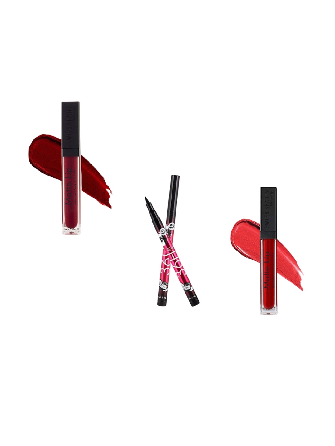 Lenon Set Of 3 Matte Me Lipstick With 36 Hr Waterproof Eyeliner- Red- Maroon & Black
Lenon Set Of 3 Matte Me Lipstick With 36 Hr Waterproof Eyeliner- Red- Maroon & Black