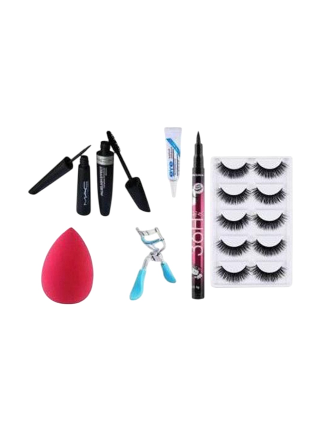Lenon Set Of 11 Eyelash, Mascara, Liquid & Pen Eyeliner, Beauty Blender, Glue & Curler, Multi
Lenon Set Of 11 Eyelash, Mascara, Liquid & Pen Eyeliner, Beauty Blender, Glue & Curler, Multi