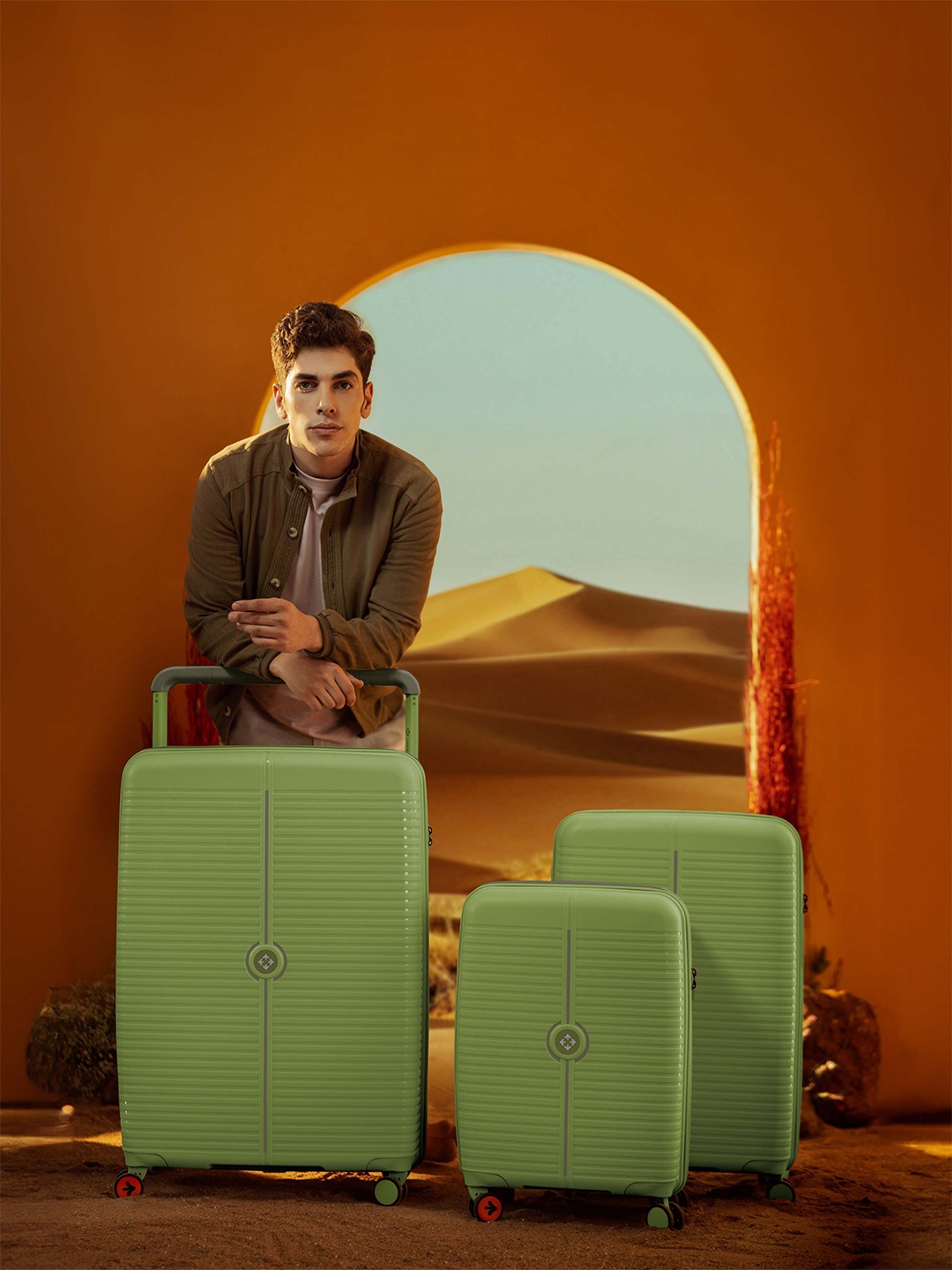 Nasher Miles Unisex Dubai Polypropylene Set of 3 S/M/L Green Trolley Bags (55-65-75cm)
Nasher Miles Unisex Dubai Polypropylene Set of 3 S/M/L Green Trolley Bags (55-65-75cm)