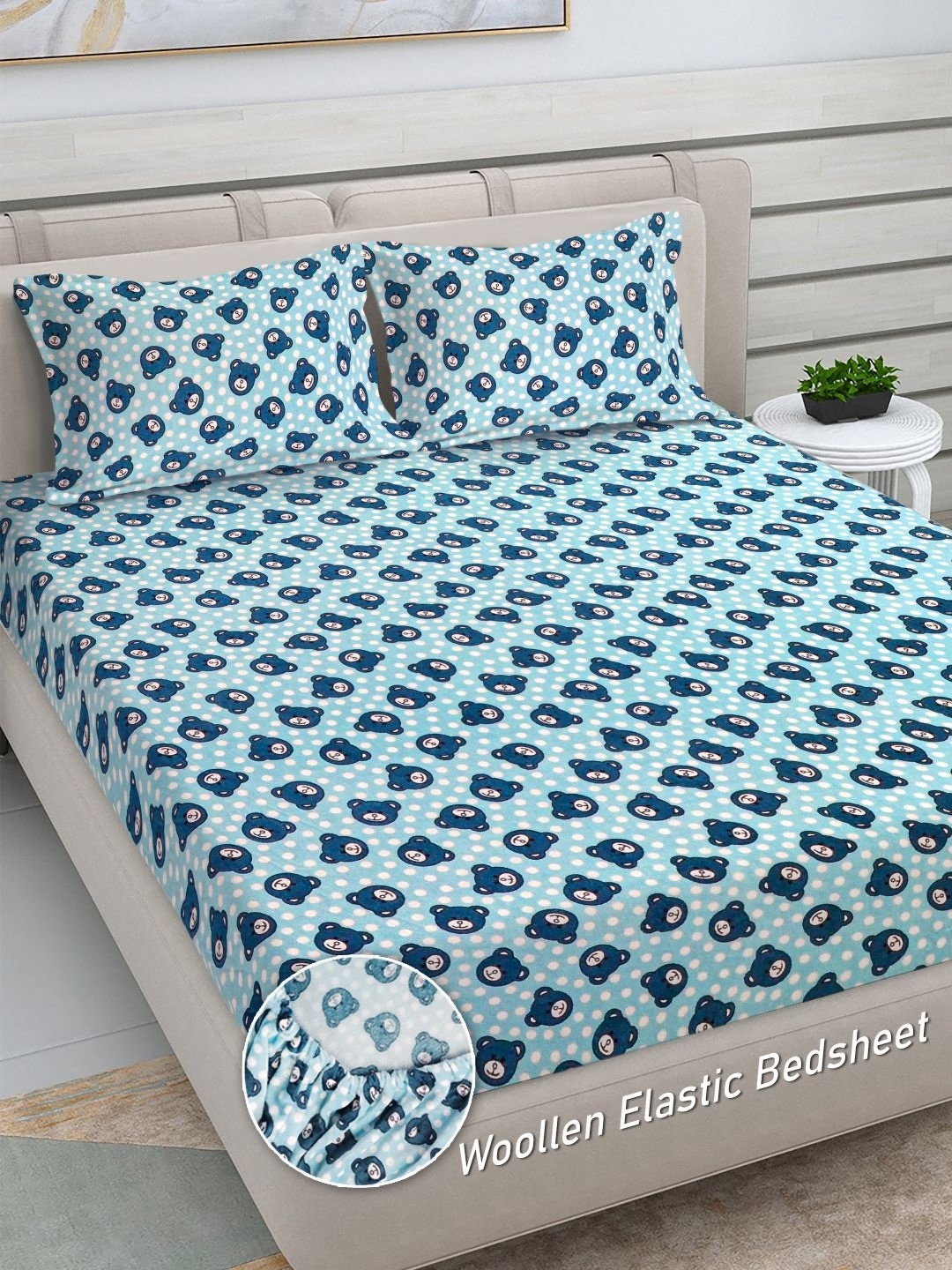 FABINALIV Blue & White Cartoon Printed Woollen 300 TC King Bedsheet Set-2.25 m x 2.50 m
FABINALIV Blue & White Cartoon Printed Woollen 300 TC King Bedsheet Set-2.25 m x 2.50 m