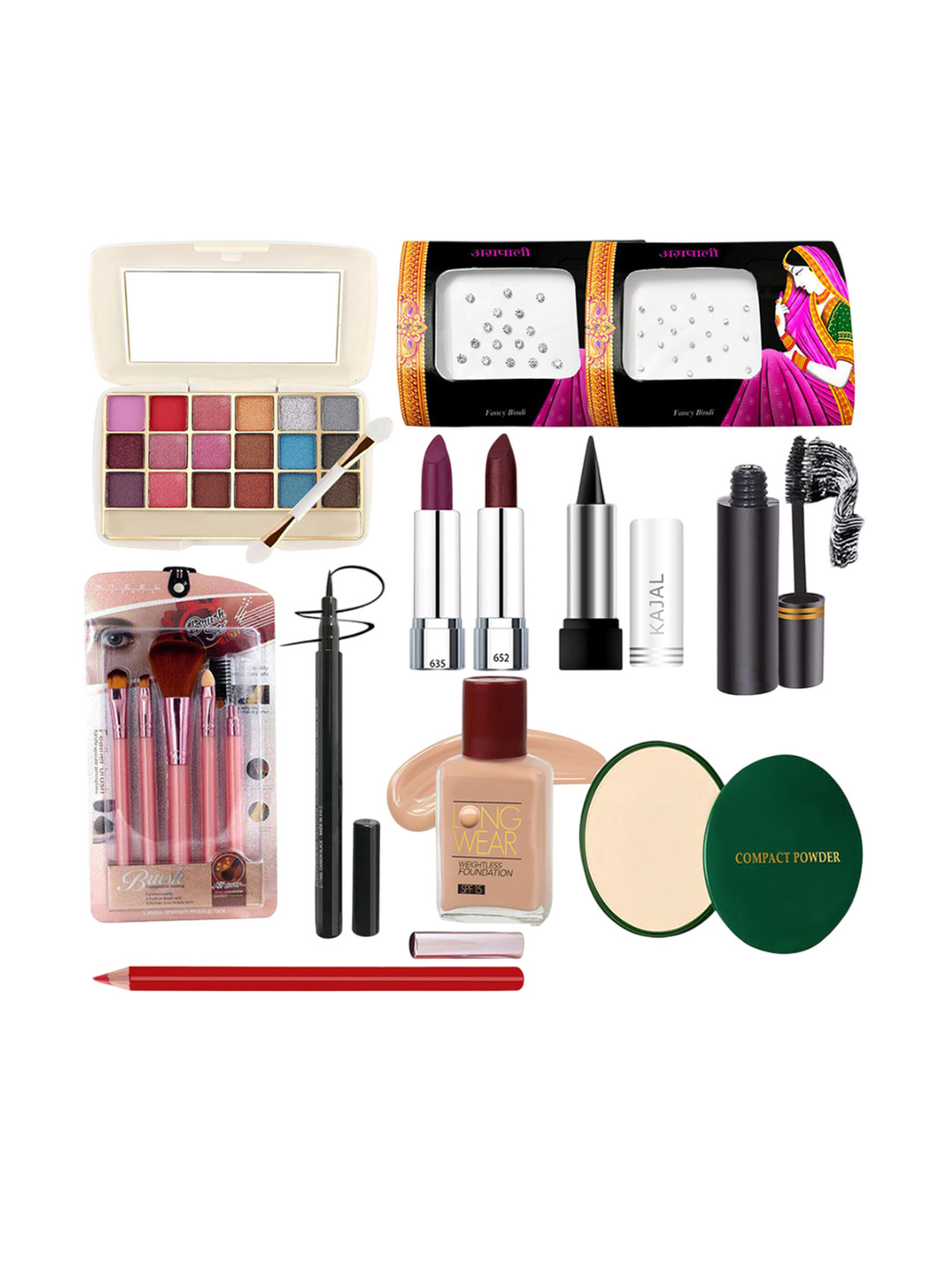 G4U 16 Piece Complete Makeup Kit for women Glamour Festive Makeup Set 49, Multi 
G4U 16 Piece Complete Makeup Kit for women Glamour Festive Makeup Set 49, Multi
