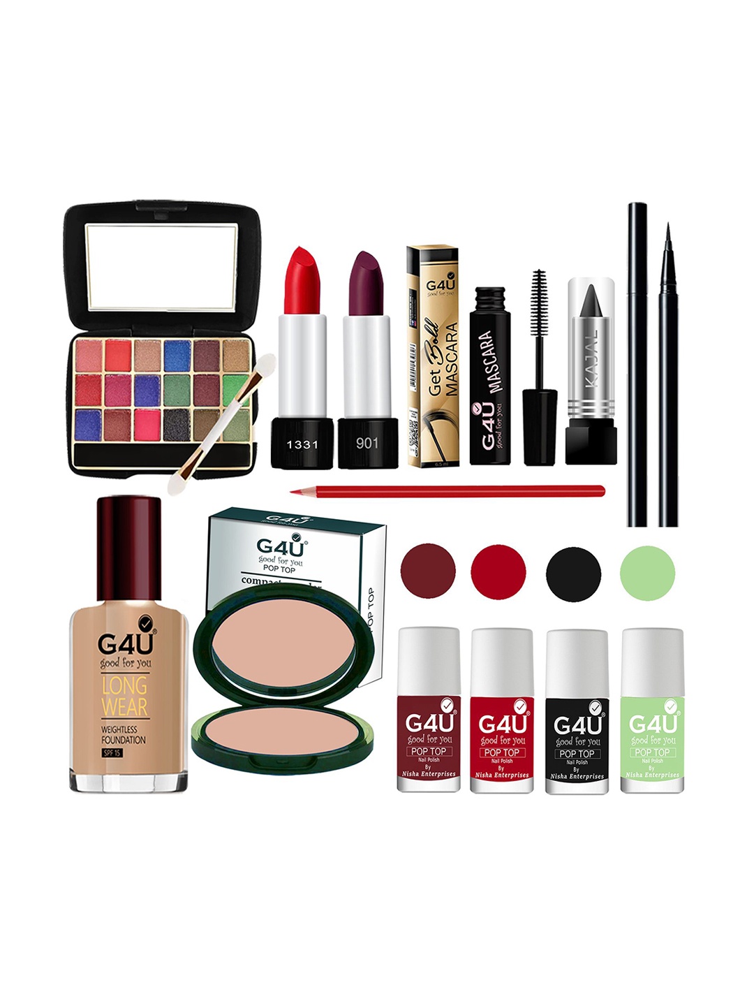 G4U Makeup Set for Beginners and Professionals Include Eyeshadow Nail Paint Etc A36, Multi
G4U Makeup Set for Beginners and Professionals Include Eyeshadow Nail Paint Etc A36, Multi