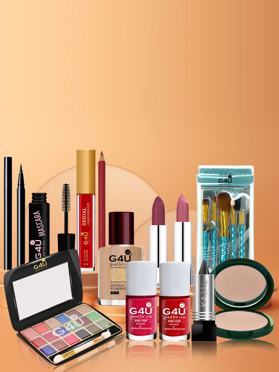 G4U Makeup Kit for women Full Beginner 17 Makeup Products Gift Set 10P23A1024, Multi 
G4U Makeup Kit for women Full Beginner 17 Makeup Products Gift Set 10P23A1024, Multi