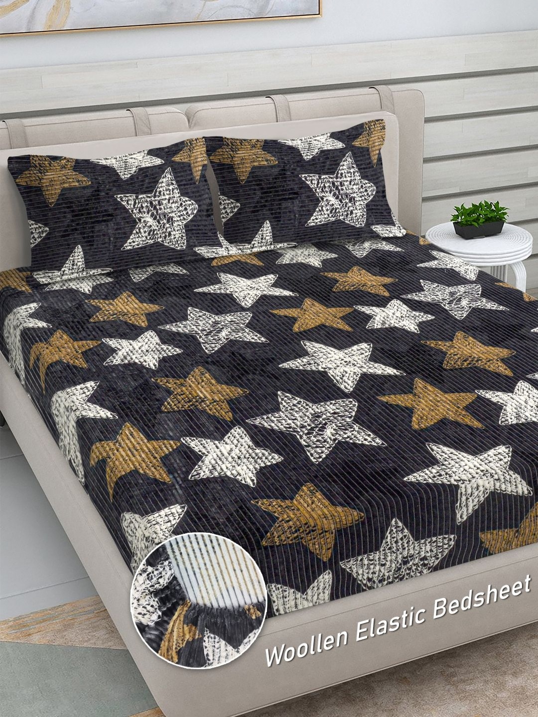 FABINALIV Black & White Geometric Woollen 300 TC King Bedsheet Set 2.50 m x 2.25 m
FABINALIV Black & White Geometric Woollen 300 TC King Bedsheet Set 2.50 m x 2.25 m