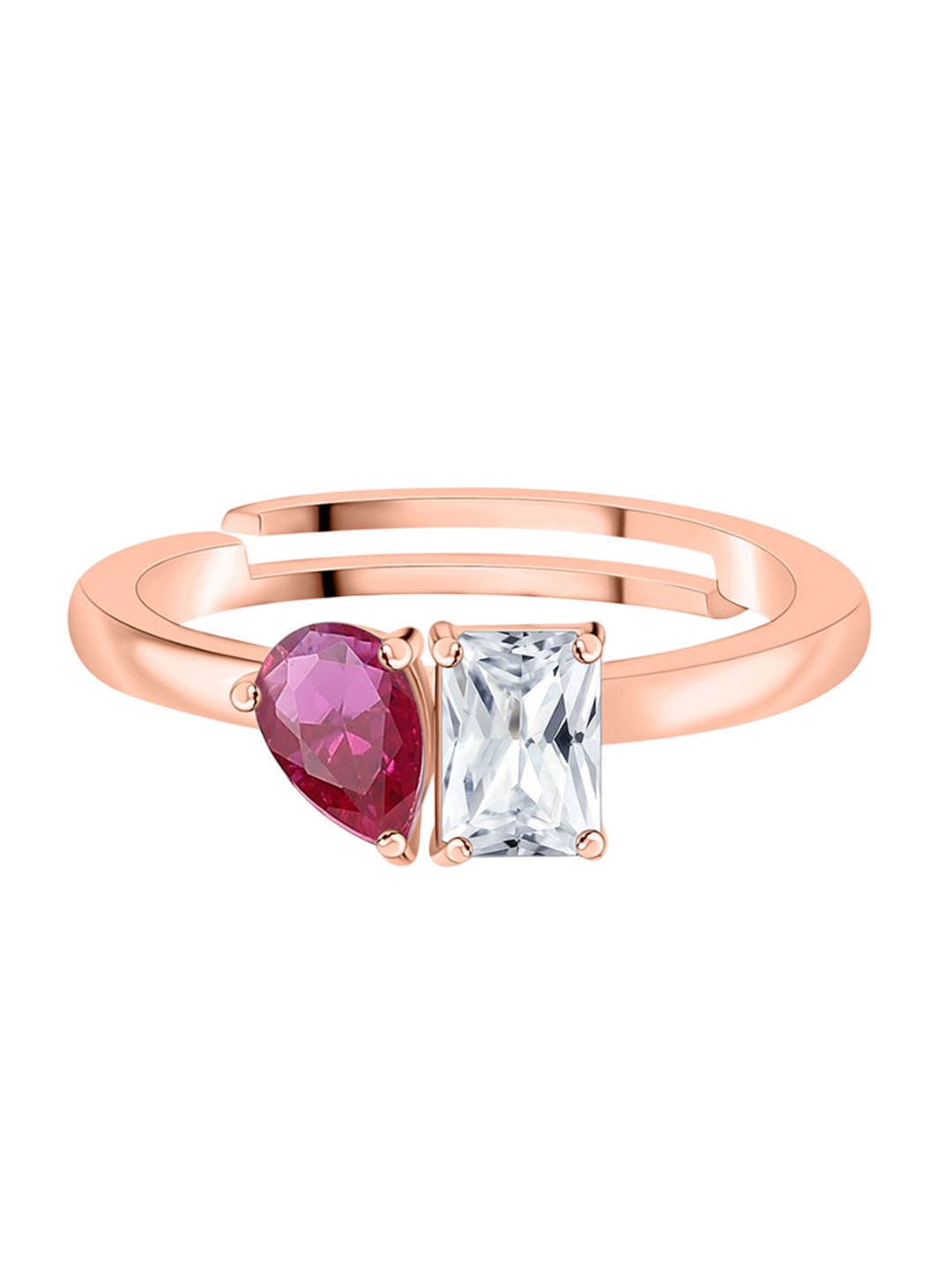 Ornate Jewels Toi Et Moi 925 Silver Rose Gold Plated Cubic Zirconia Studded Finger Ring
Ornate Jewels Toi Et Moi 925 Silver Rose Gold Plated Cubic Zirconia Studded Finger Ring