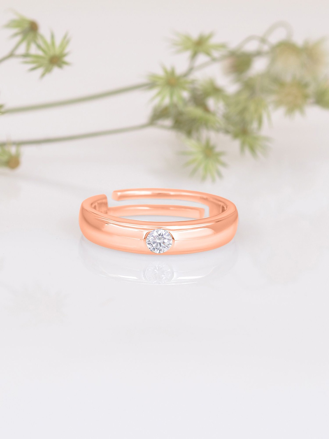 Ornate Jewels 925 Silver Rose Gold Plated American Diamond Studded Adjustable Finger Ring
Ornate Jewels 925 Silver Rose Gold Plated American Diamond Studded Adjustable Finger Ring