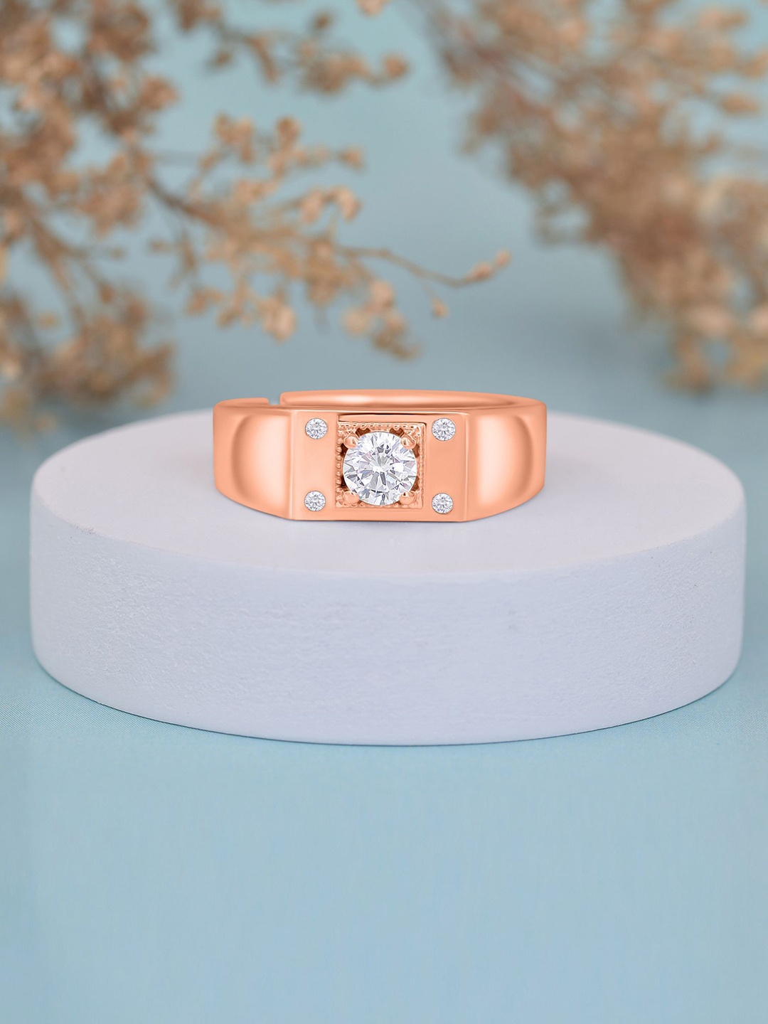 Ornate Jewels Men 925 Silver Rose Gold Plated 1 Carat AD Studded Sunshine Adjustable Ring
Ornate Jewels Men 925 Silver Rose Gold Plated 1 Carat AD Studded Sunshine Adjustable Ring