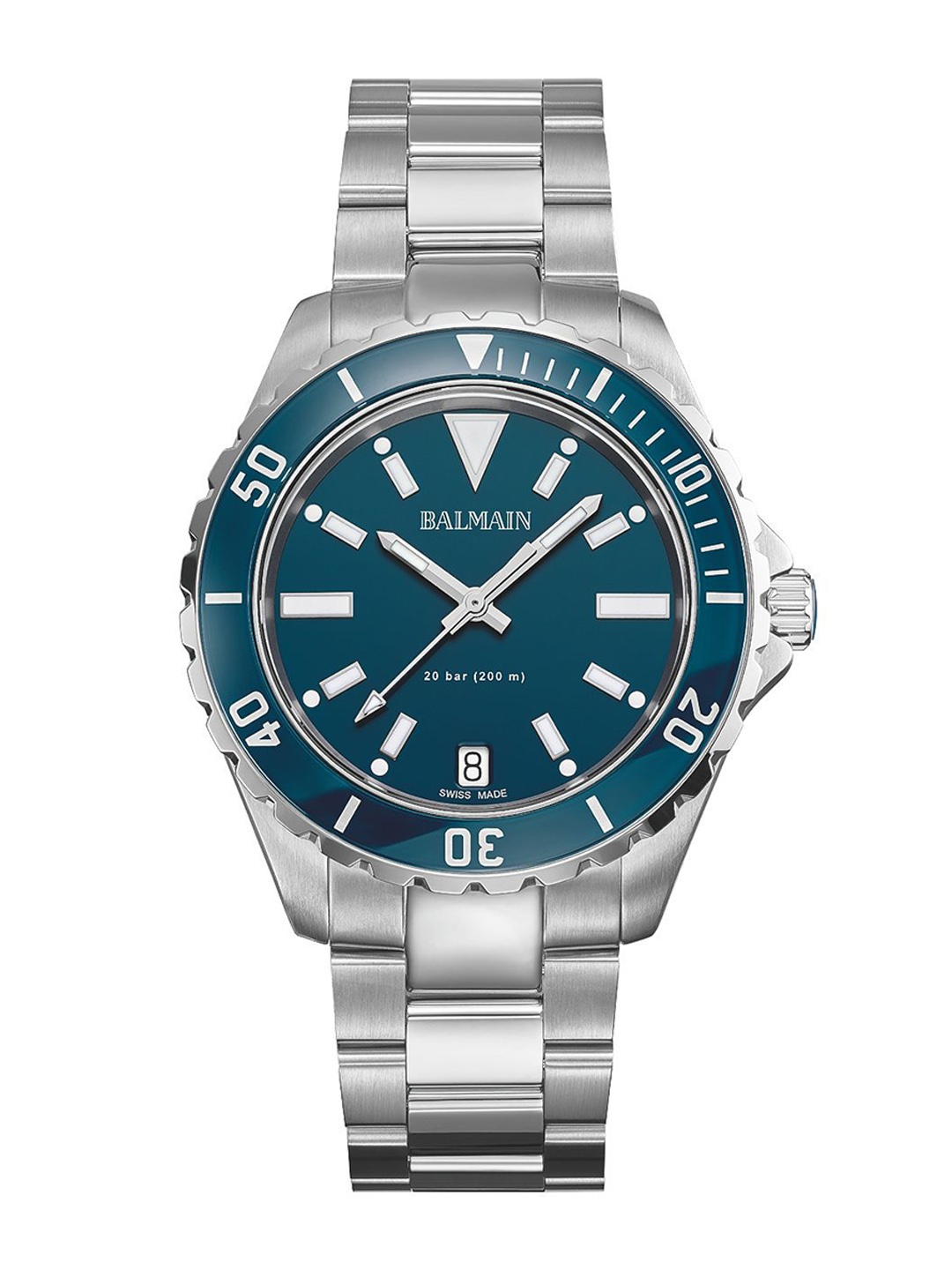Balmain Men Brass Dial & Stainless Steel Bracelet Style Straps Analogue Watch B43413395, Blue
Balmain Men Brass Dial & Stainless Steel Bracelet Style Straps Analogue Watch B43413395, Blue