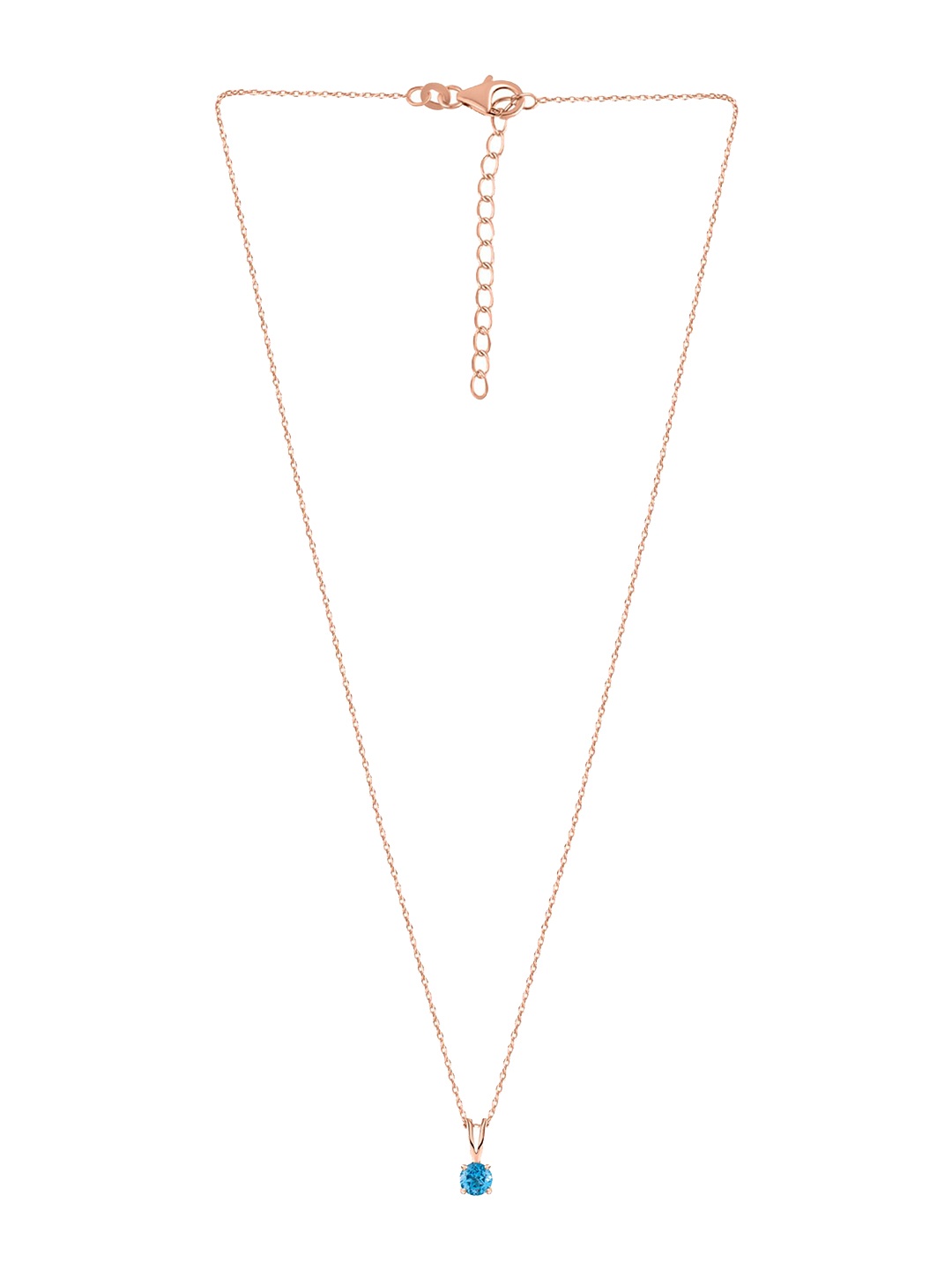 Ornate Jewels 925 Sterling Silver 18K Rose Gold-Plated Topaz Solitaire Pendant With Chain
Ornate Jewels 925 Sterling Silver 18K Rose Gold-Plated Topaz Solitaire Pendant With Chain