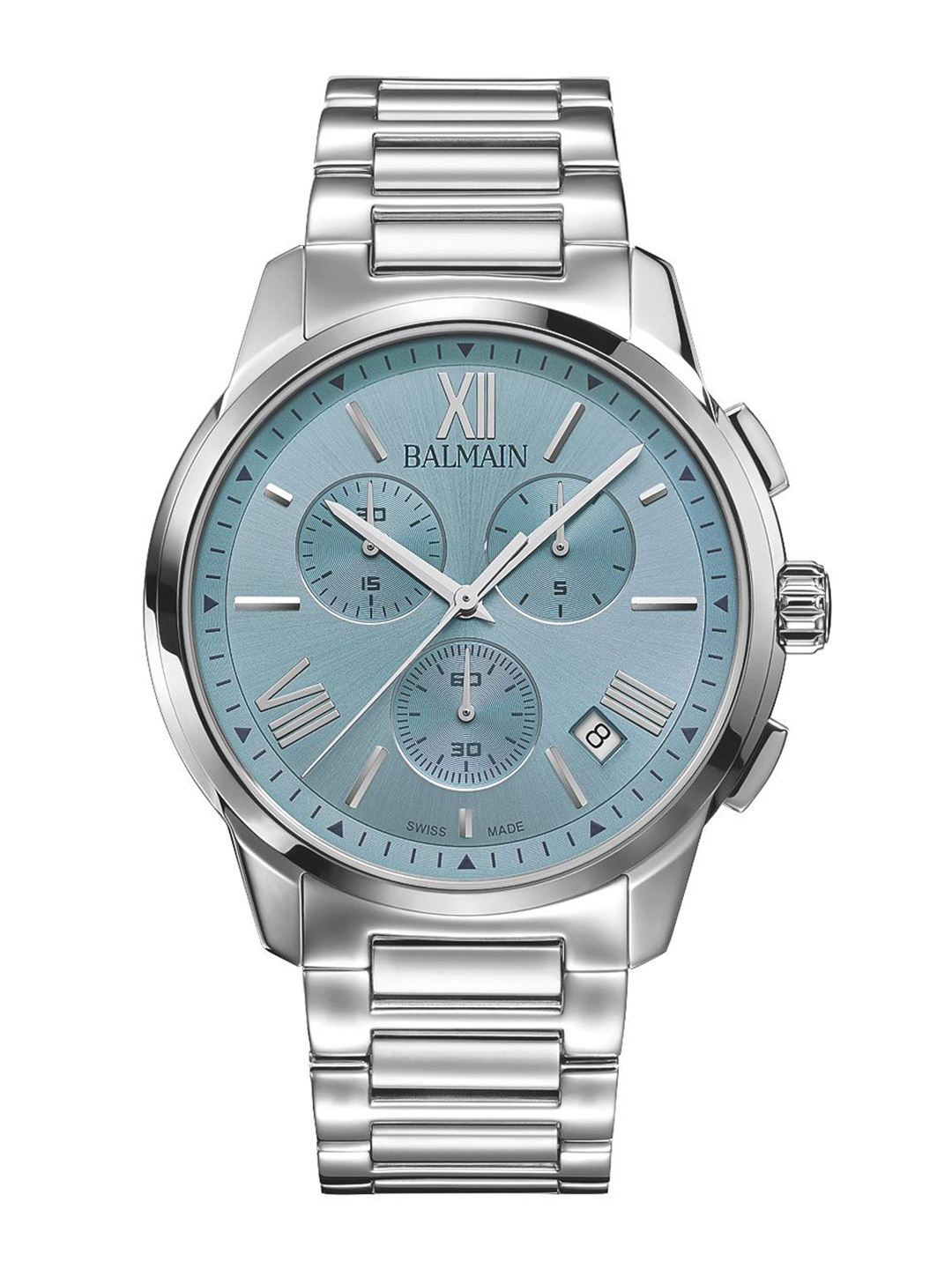 Balmain Men Brass Dial & Stainless Steel Bracelet Style Straps Analogue Watch B74813396, Blue
Balmain Men Brass Dial & Stainless Steel Bracelet Style Straps Analogue Watch B74813396, Blue