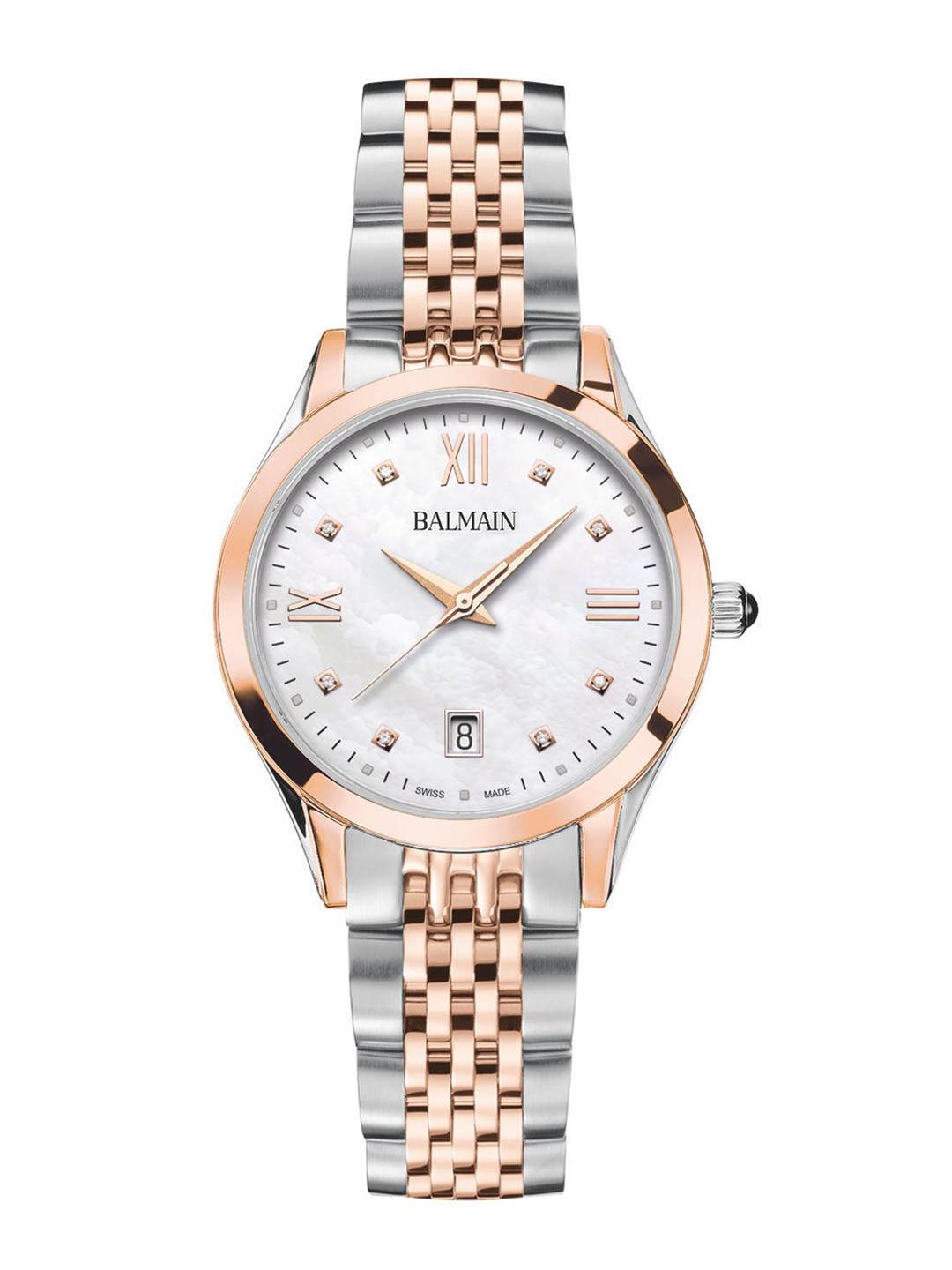 Balmain Women Brass Mother of Pearl Dial & Stainless Steel Bracelet Style Straps Analogue Watch B43183182, White
Balmain Women Brass Mother of Pearl Dial & Stainless Steel Bracelet Style Straps Analogue Watch B43183182, White