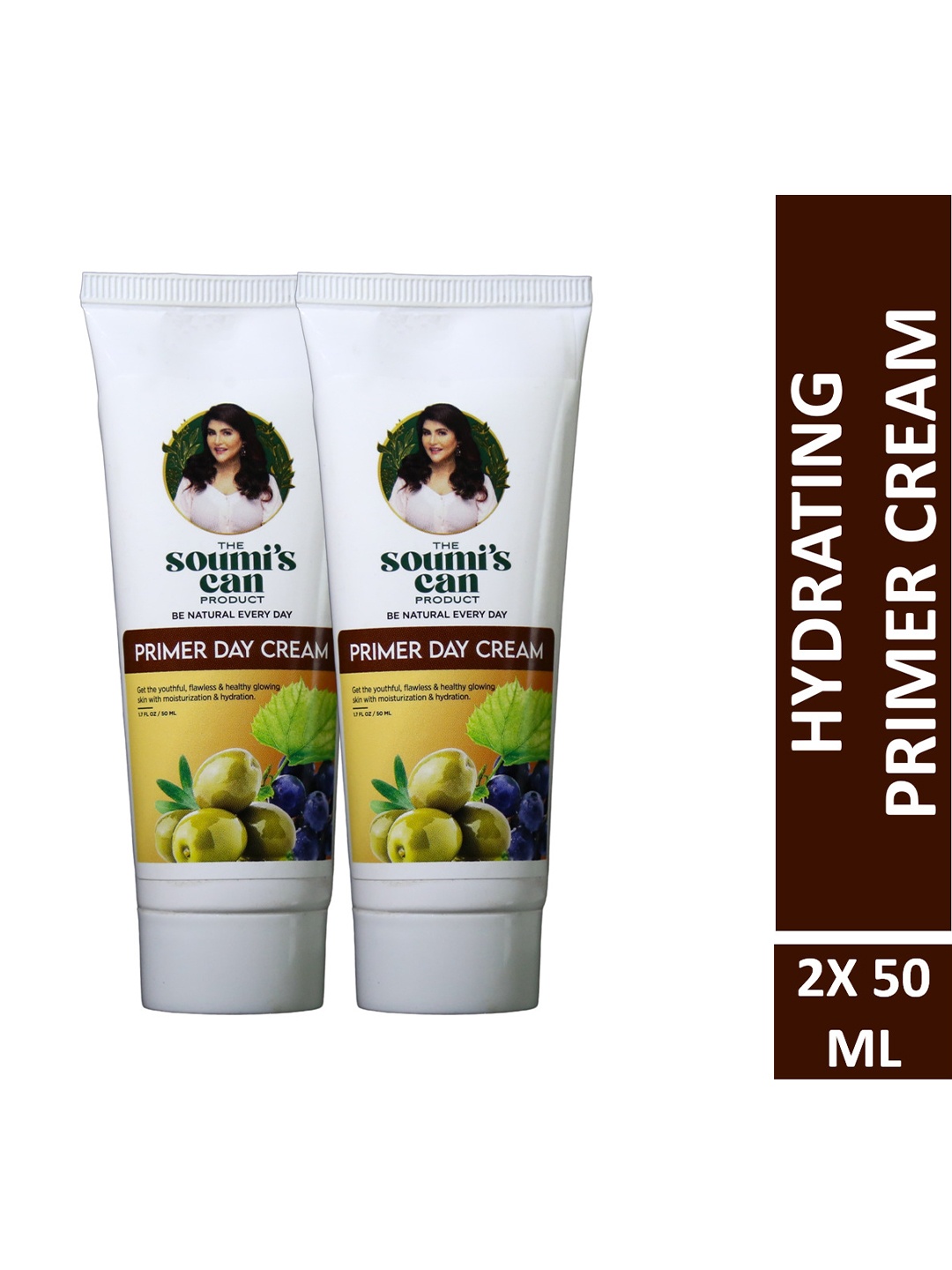 THE SOUMI'S CAN PRODUCT Set Of 2 Primer Day Cream With Aloe Vera & Olive Oil- 50 ml Each, Pink
THE SOUMI'S CAN PRODUCT Set Of 2 Primer Day Cream With Aloe Vera & Olive Oil- 50 ml Each, Pink