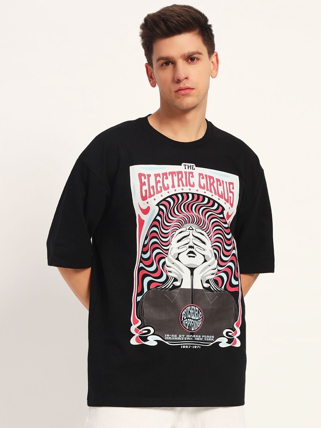 COLOR CAPITAL Unisex Typography Printed Round Neck Cotton Oversized T-shirt, Black
COLOR CAPITAL Unisex Typography Printed Round Neck Cotton Oversized T-shirt, Black