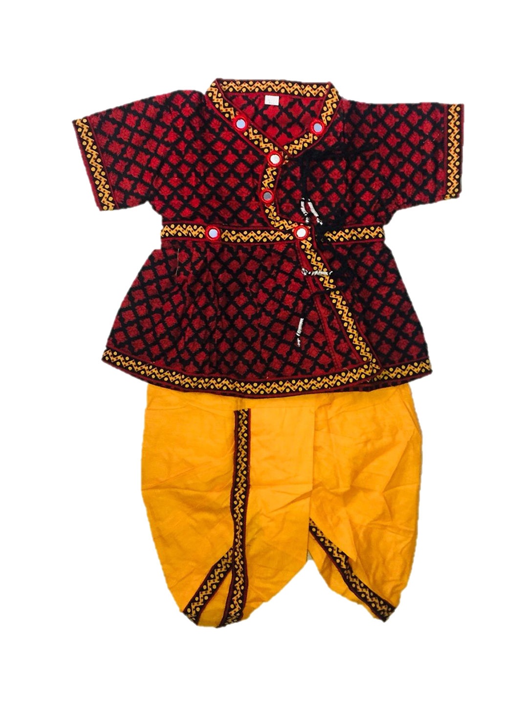 PK HUB Boys Floral Printed Angrakha V-Neck Organic Cotton A-Line Kurta With Dhoti Pants, Red
PK HUB Boys Floral Printed Angrakha V-Neck Organic Cotton A-Line Kurta With Dhoti Pants, Red
