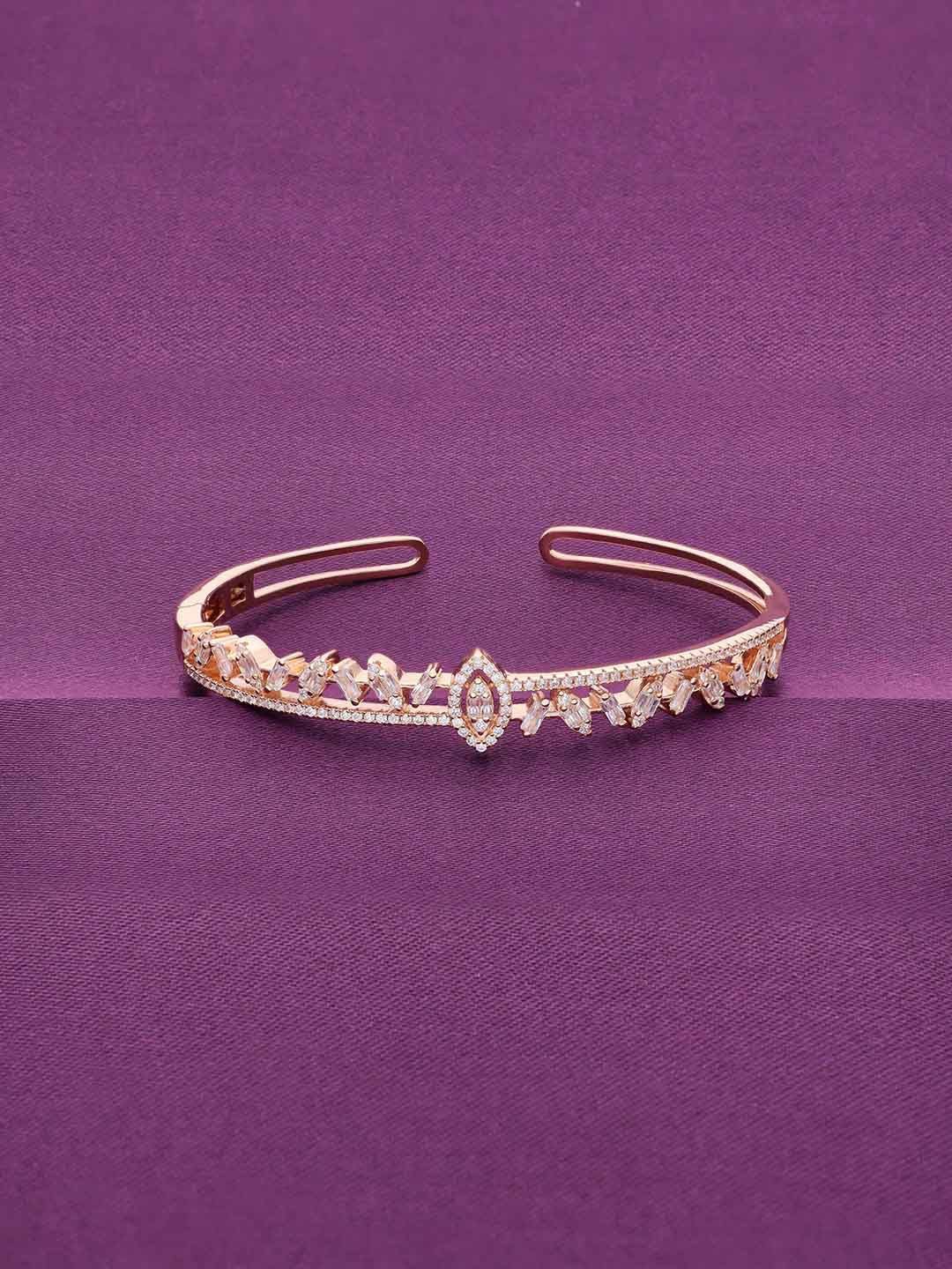KAI JEWEL 925 Sterling Silver Rose Gold-Plated AD Studded Sparkling Treasure Cuff Bracelet
KAI JEWEL 925 Sterling Silver Rose Gold-Plated AD Studded Sparkling Treasure Cuff Bracelet