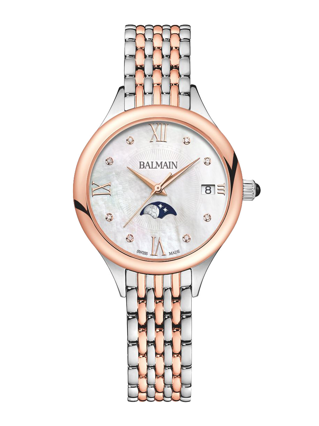 Balmain Women Brass Mother of Pearl Dial & Stainless Steel Bracelet Style Straps Digital Watch B49183385, White
Balmain Women Brass Mother of Pearl Dial & Stainless Steel Bracelet Style Straps Digital Watch B49183385, White