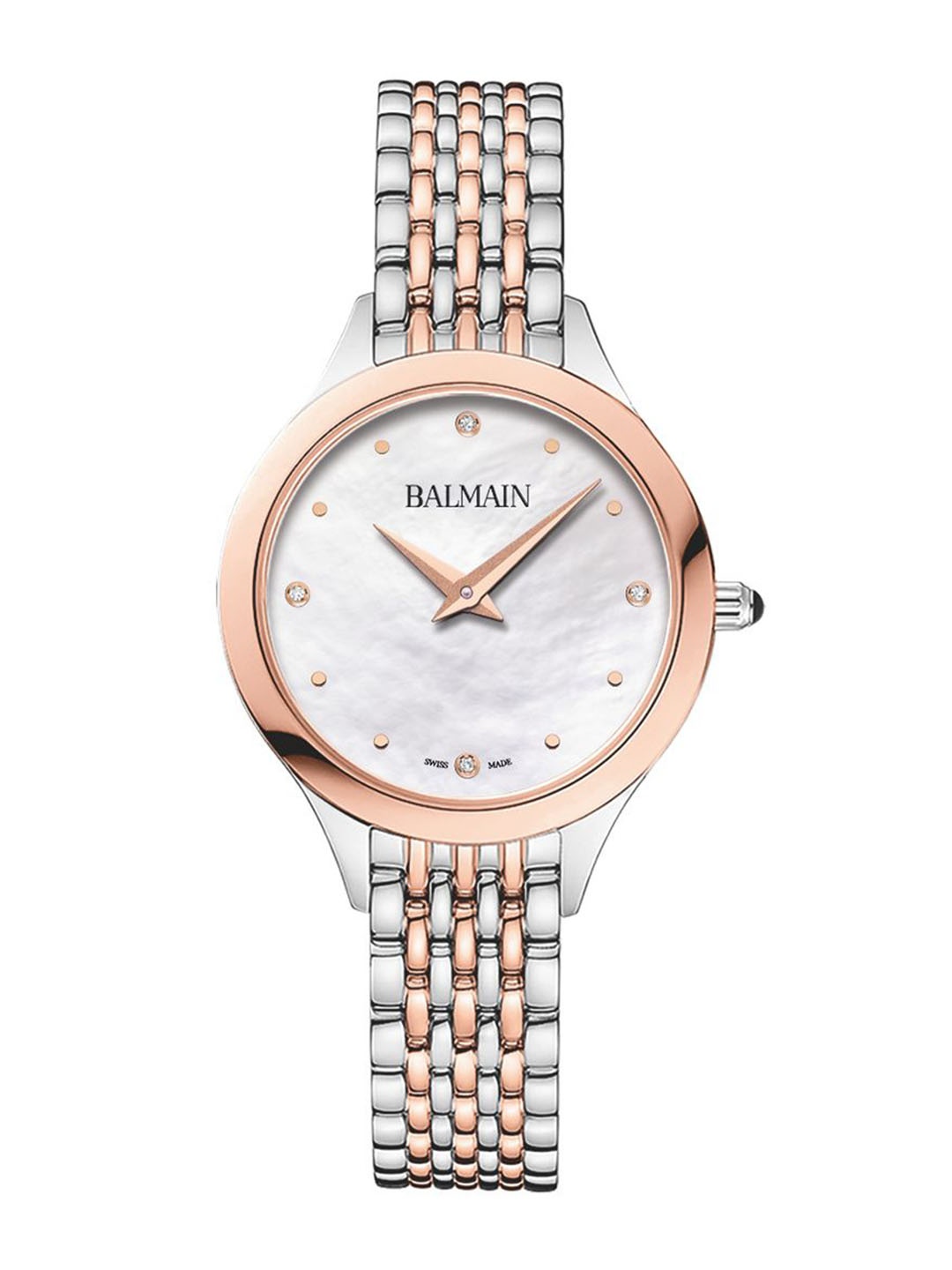 Balmain Women Brass Mother of Pearl Dial & Stainless Steel Bracelet Style Straps Digital Watch B39183385, White
Balmain Women Brass Mother of Pearl Dial & Stainless Steel Bracelet Style Straps Digital Watch B39183385, White